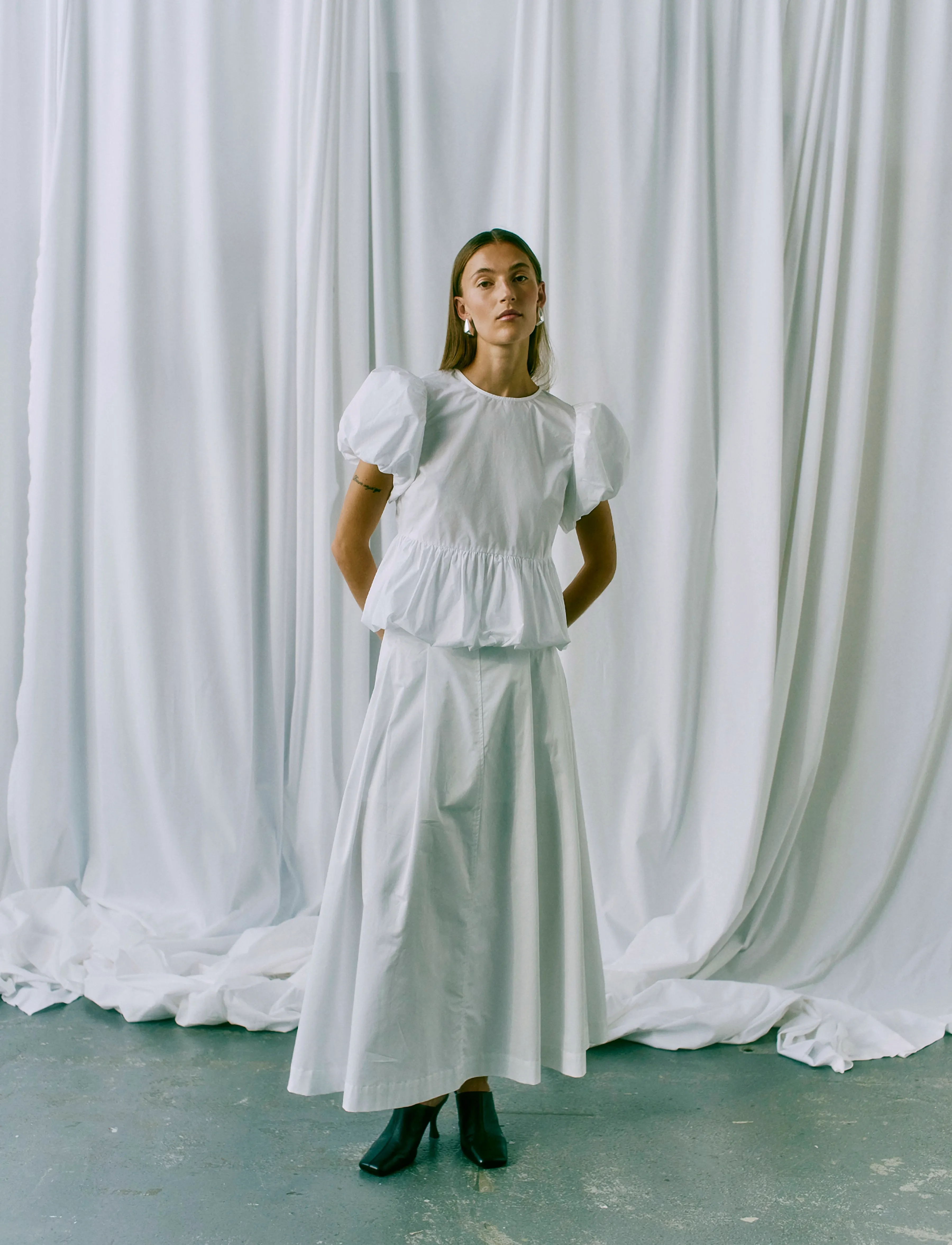 Copenhagen Muse CMMELANIE-SKIRT - Ilgi sijonai - BRIGHT WHITE / white
