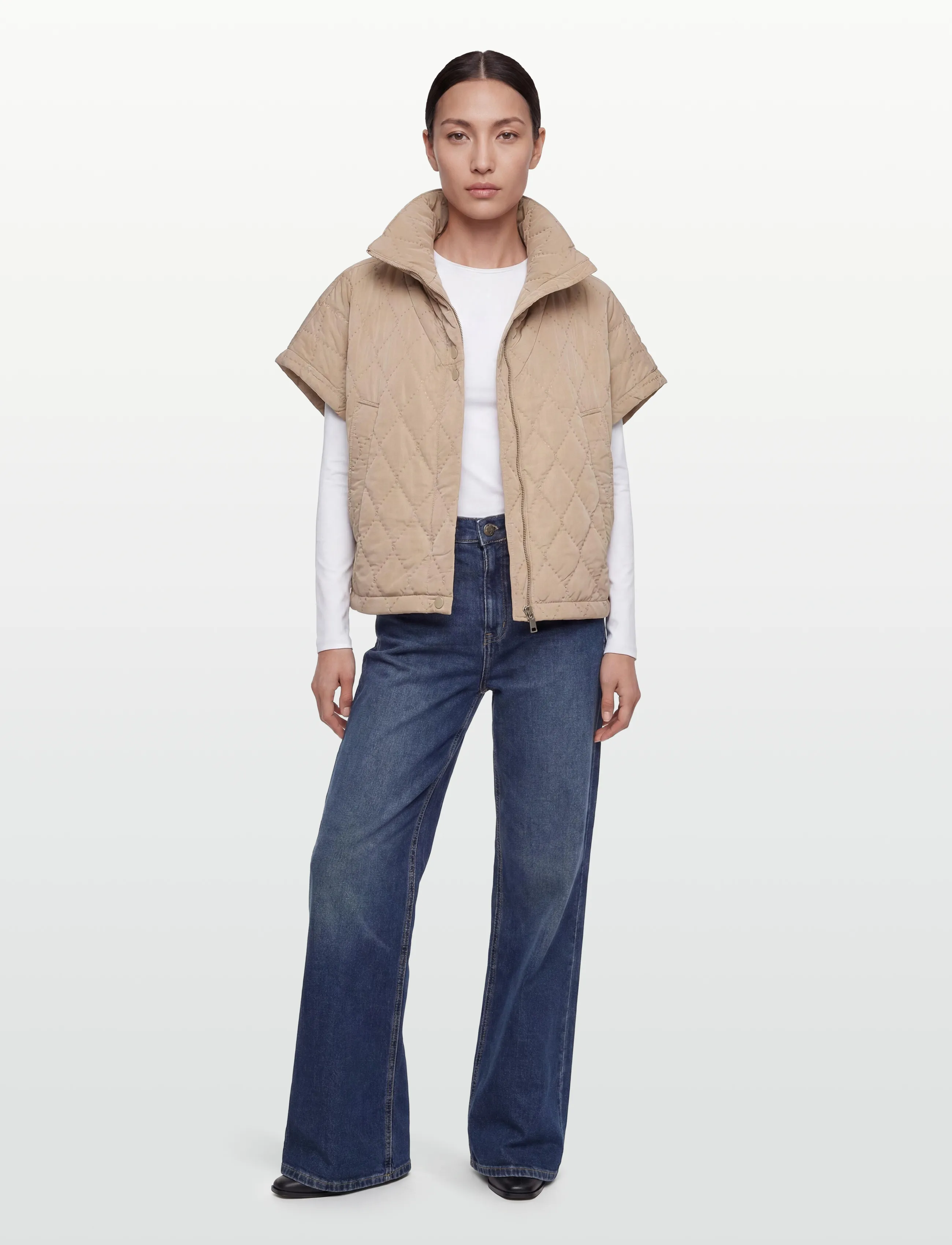 Copenhagen Muse CMNET-CAPE - Wyściełane kurtki - TRAVERTINE / beige
