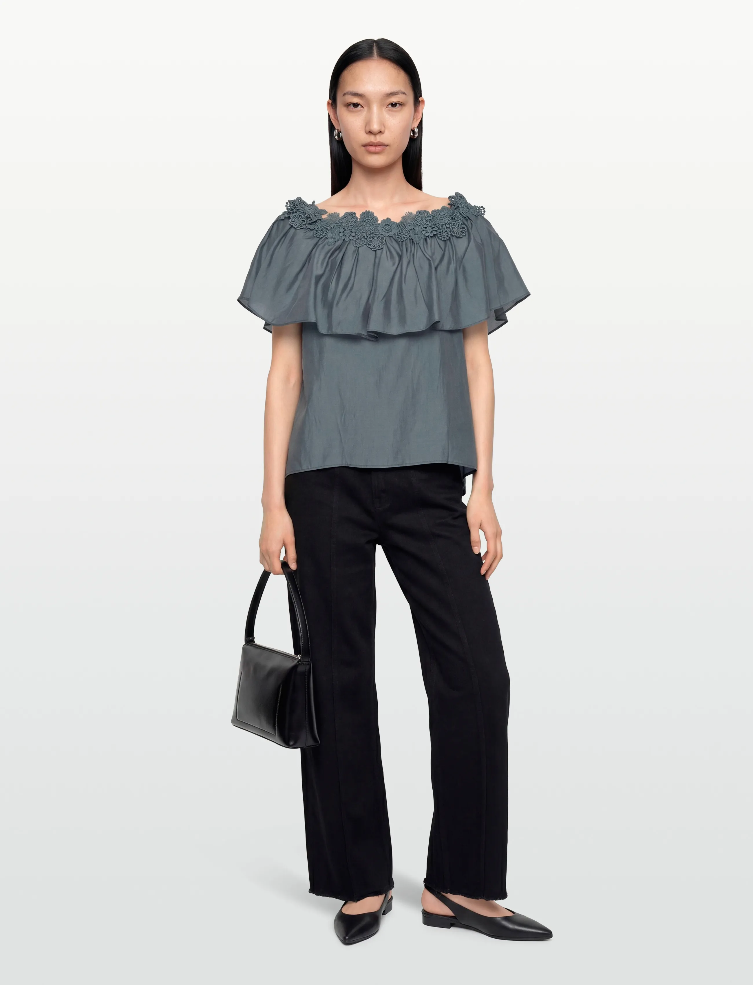 Copenhagen Muse Cmmolly-Blouse, M, Blouses, Blau - Short-sleeved, Frauen