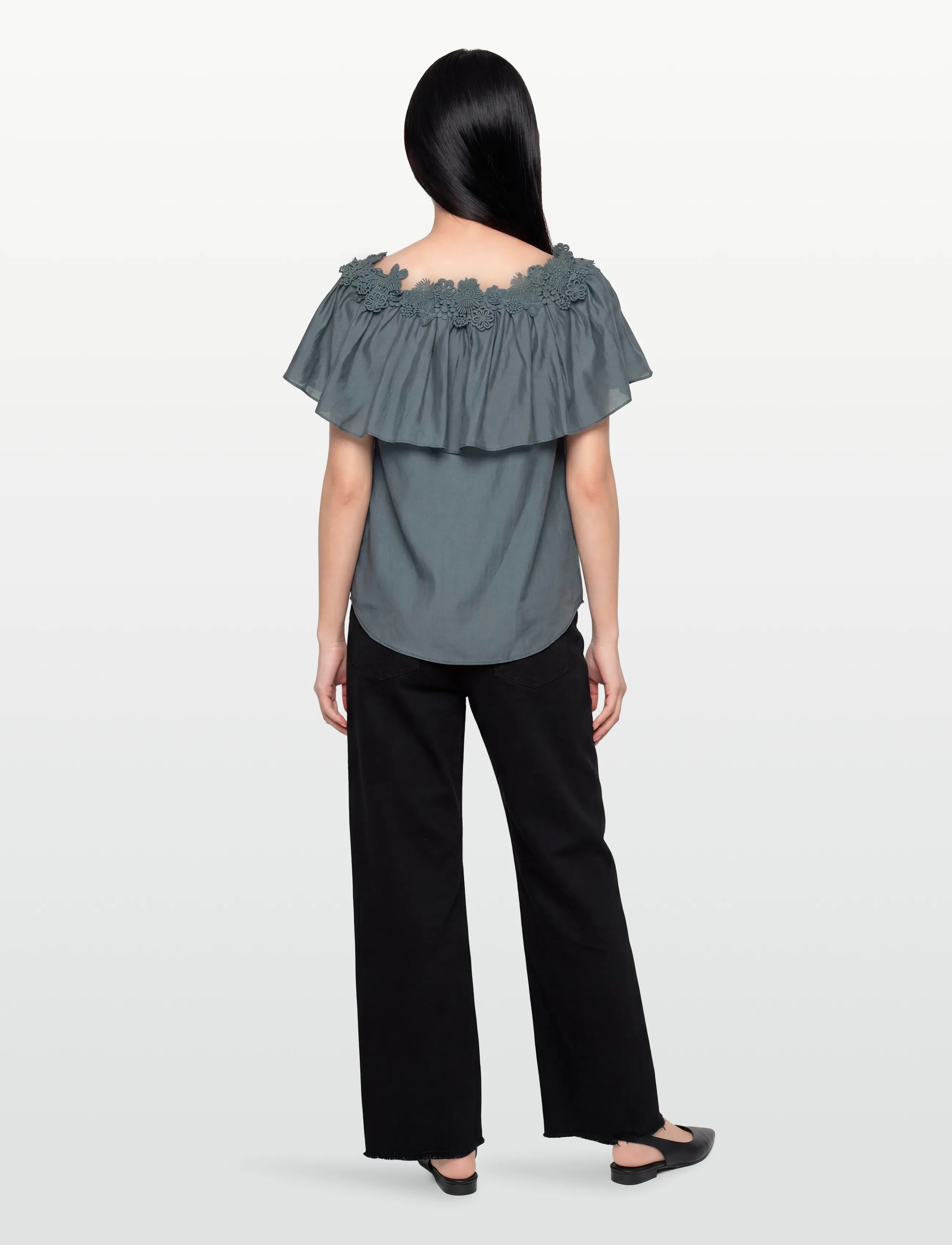 Copenhagen Muse - CMMOLLY-BLOUSE - lühikeste varrukatega pluusid - blue mirage - 4