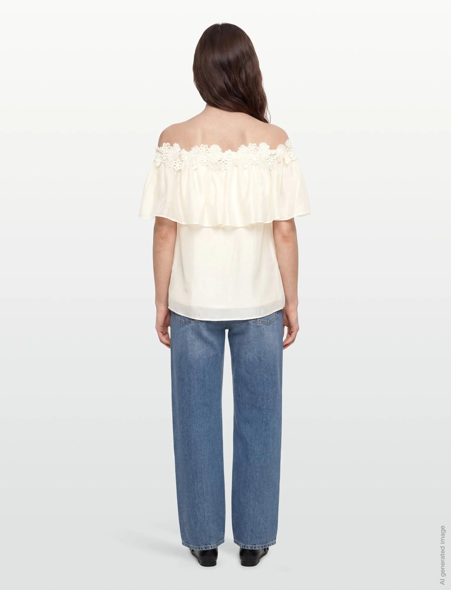 Copenhagen Muse - CMMOLLY-BLOUSE - kortärmade blusar - jet stream - 4