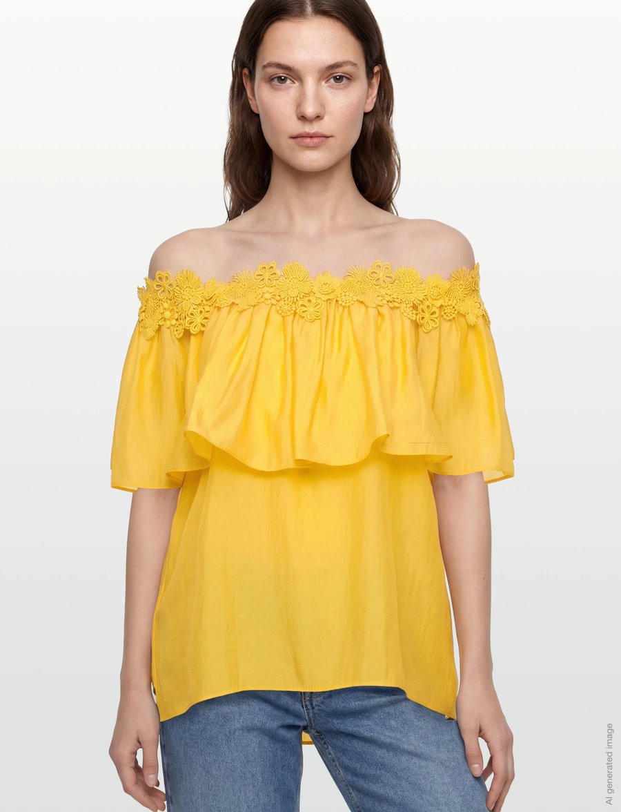 Copenhagen Muse - CMMOLLY-BLOUSE - kurzärmelige blusen - mimosa - 3