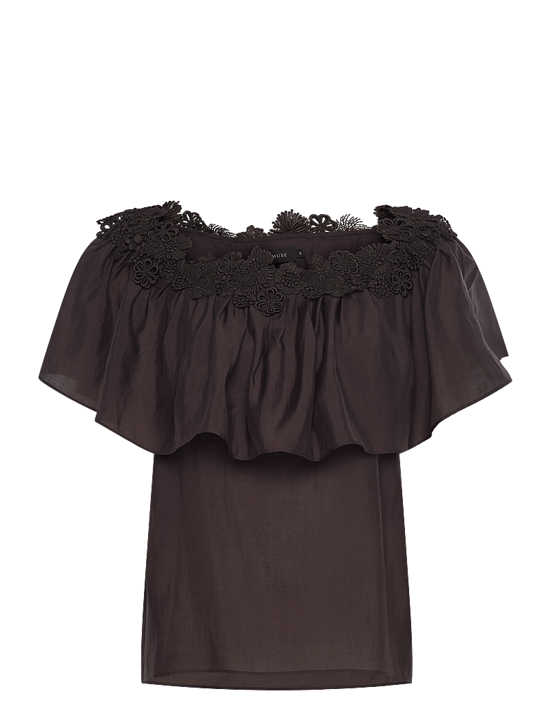 Copenhagen Muse - CMMOLLY-BLOUSE - kurzämlige blusen - mulch - 0