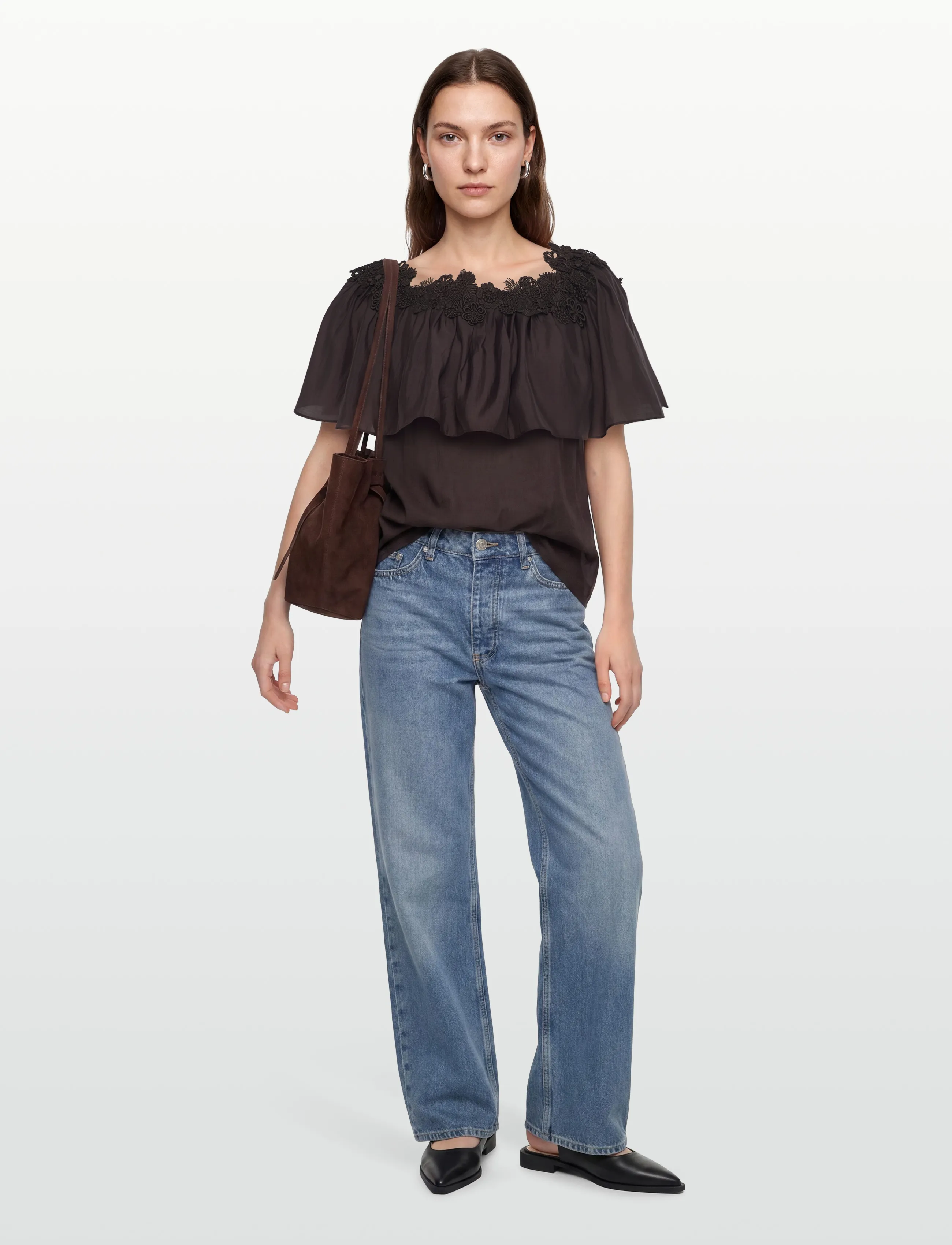 Copenhagen Muse - CMMOLLY-BLOUSE - kortärmade blusar - mulch - 0