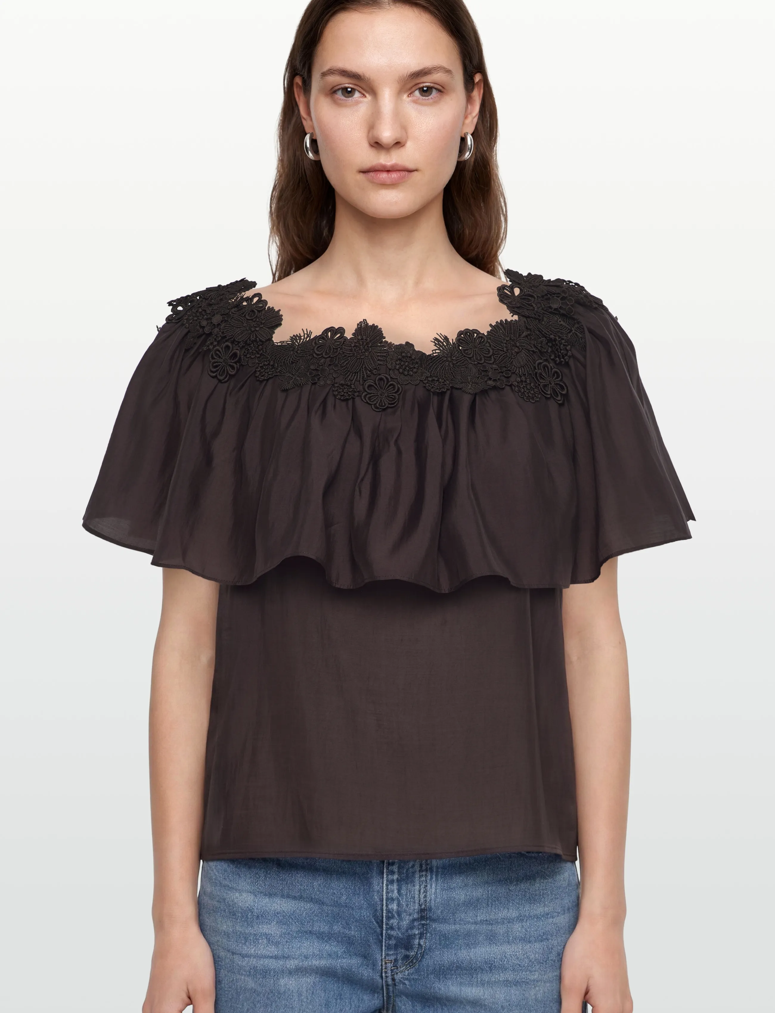 Copenhagen Muse - CMMOLLY-BLOUSE - kortärmade blusar - mulch - 3