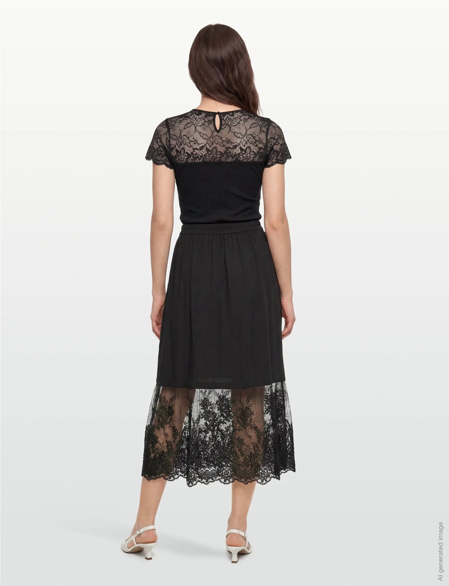 Copenhagen Muse - CMTENLEY-SKIRT - wickelröcke - black - 4
