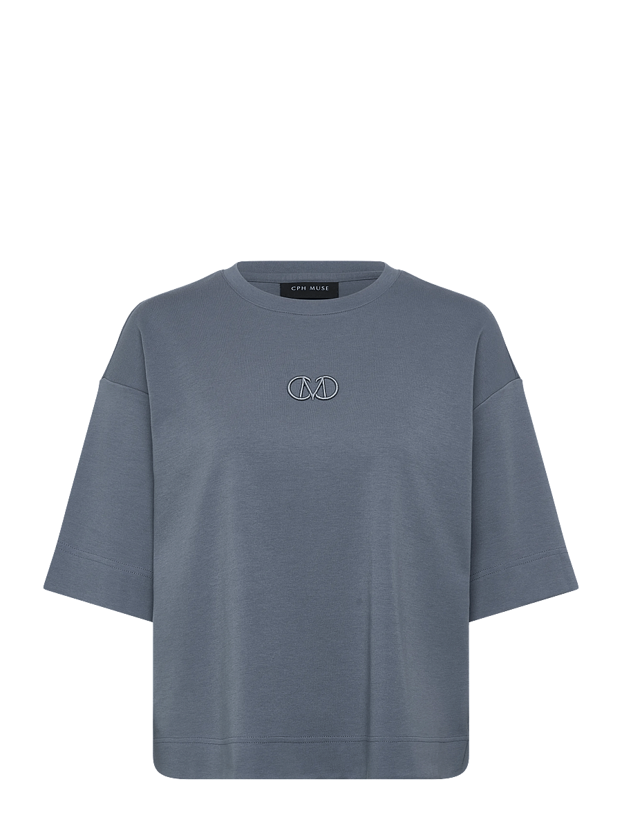 Copenhagen Muse - CMMUSE-TEE - t-shirts - blue mirage - 1