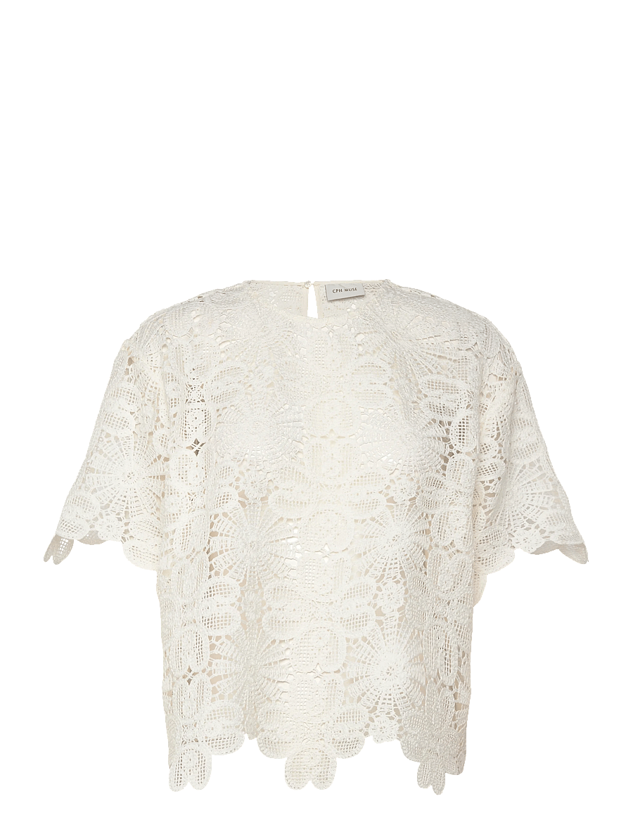 Copenhagen Muse - CMVILJA-BLOUSE - kortærmede bluser - jet stream - 1