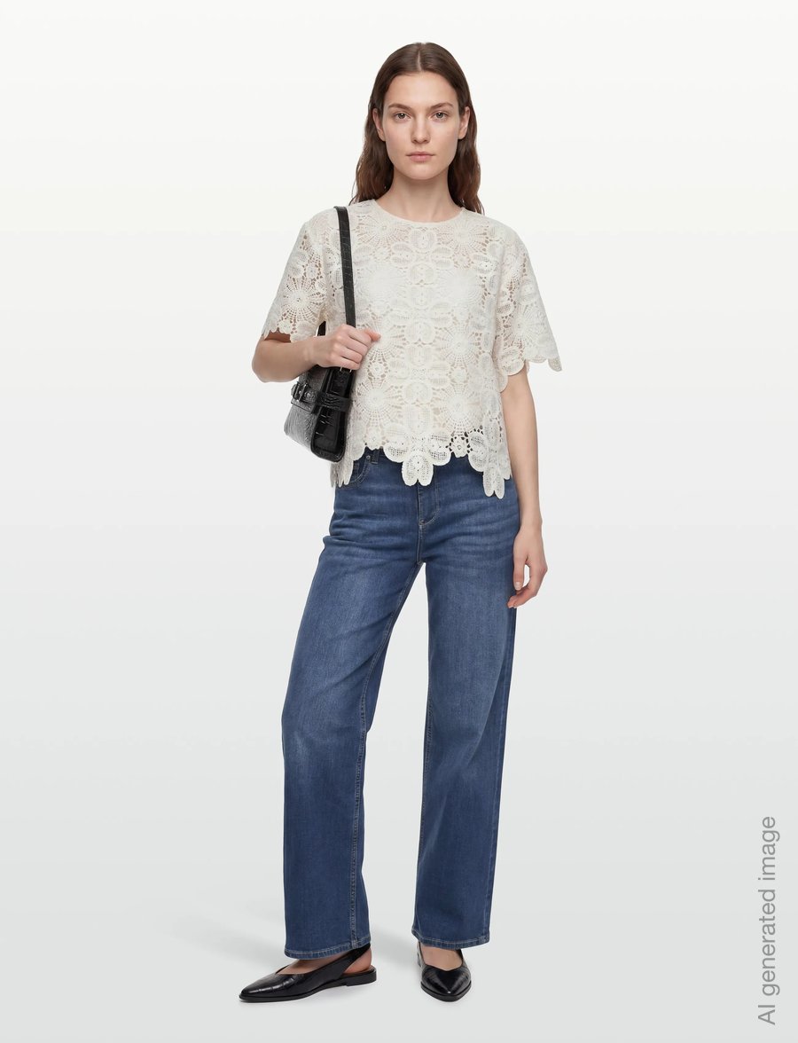 Copenhagen Muse - CMVILJA-BLOUSE - kortærmede bluser - jet stream - 0