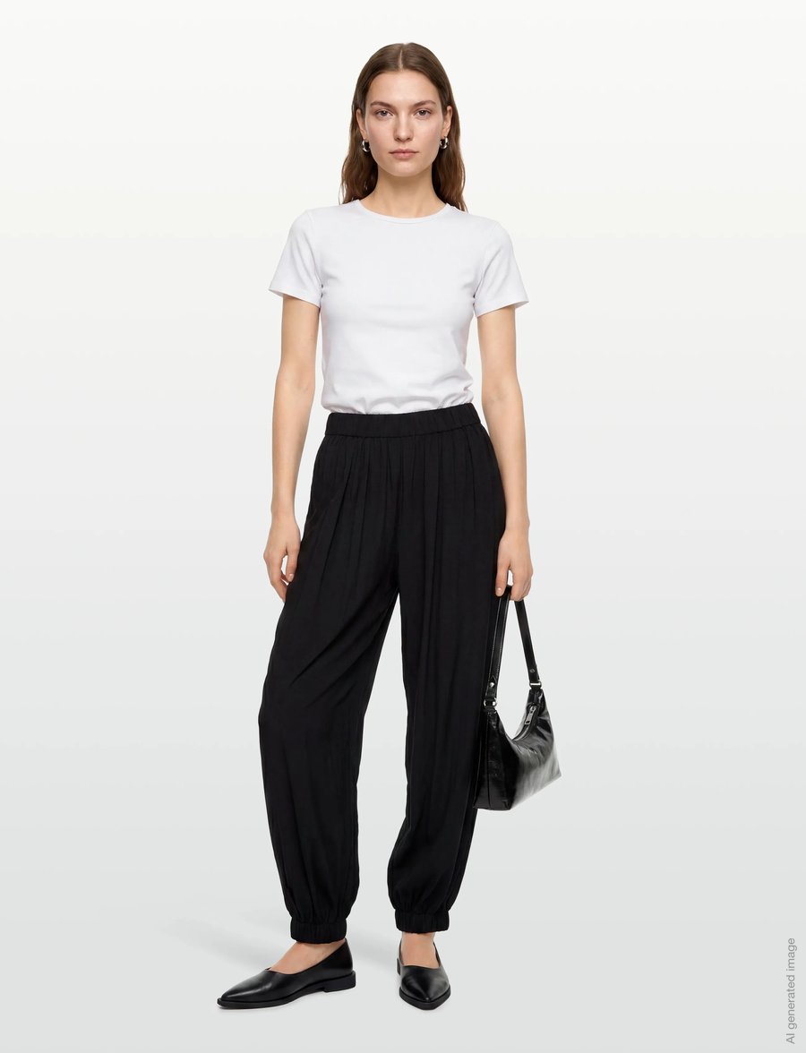 Copenhagen Muse - CMTENLEY-PANTS - hosen mit geradem bein - black - 0