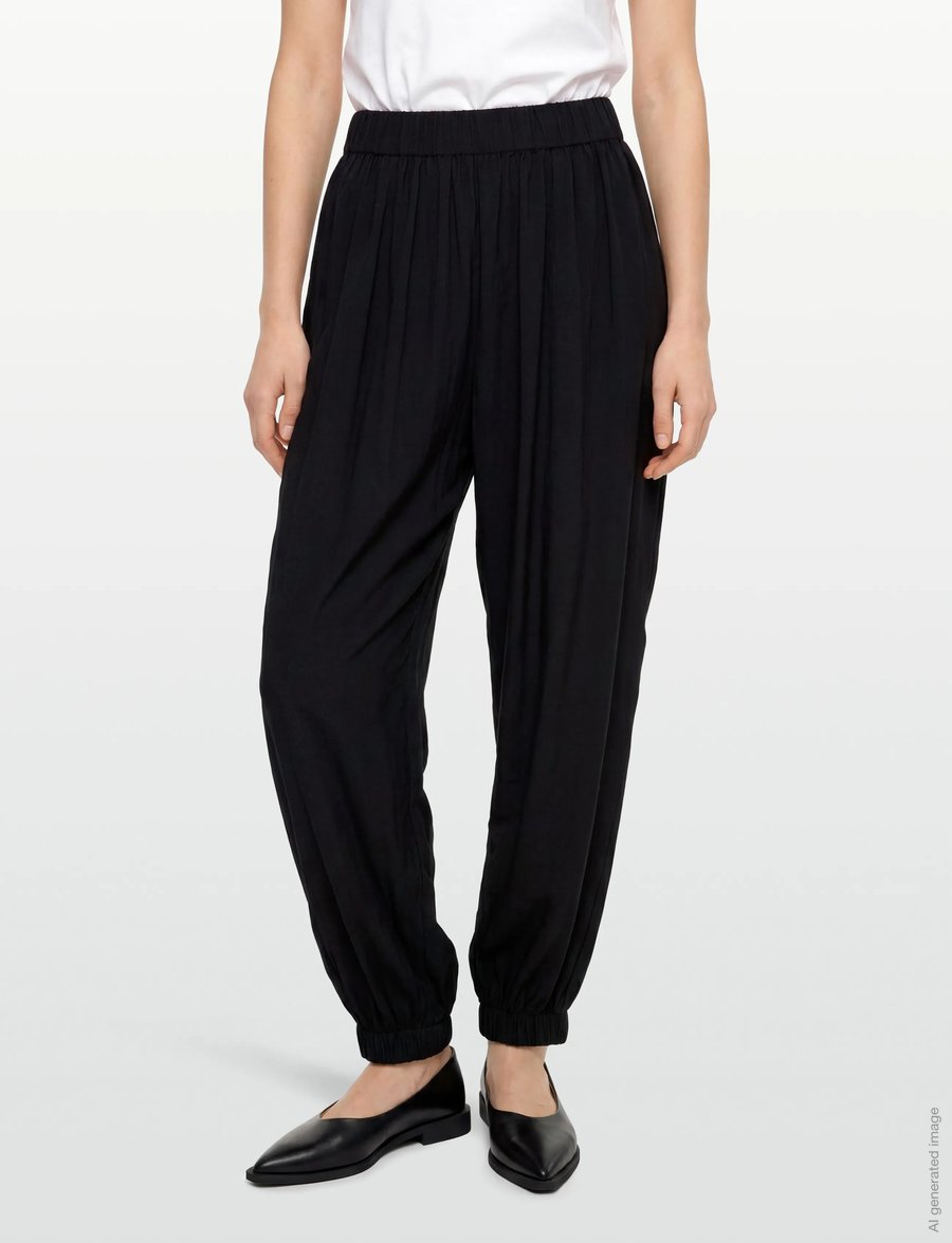 Copenhagen Muse - CMTENLEY-PANTS - hosen mit geradem bein - black - 3