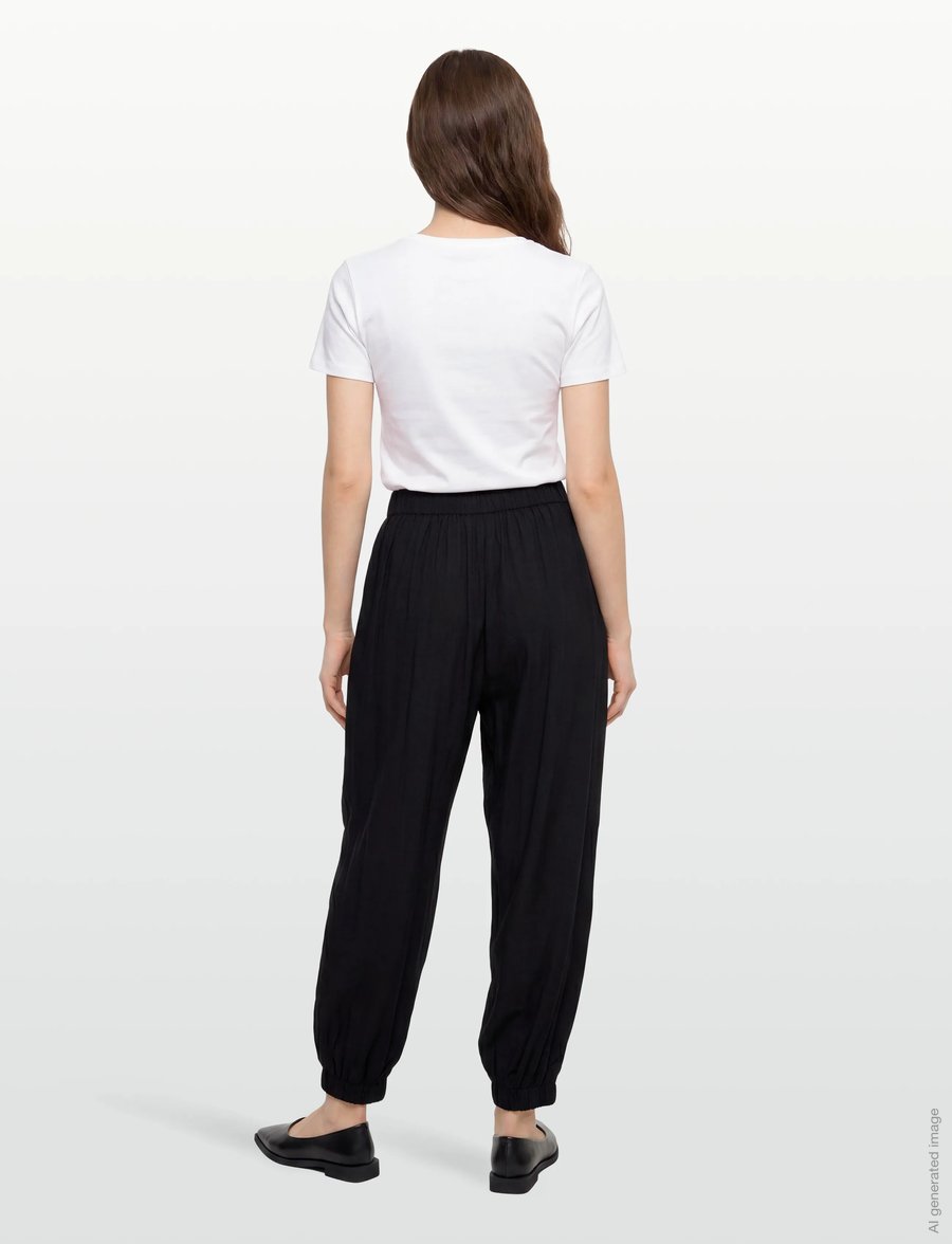 Copenhagen Muse - CMTENLEY-PANTS - hosen mit geradem bein - black - 4