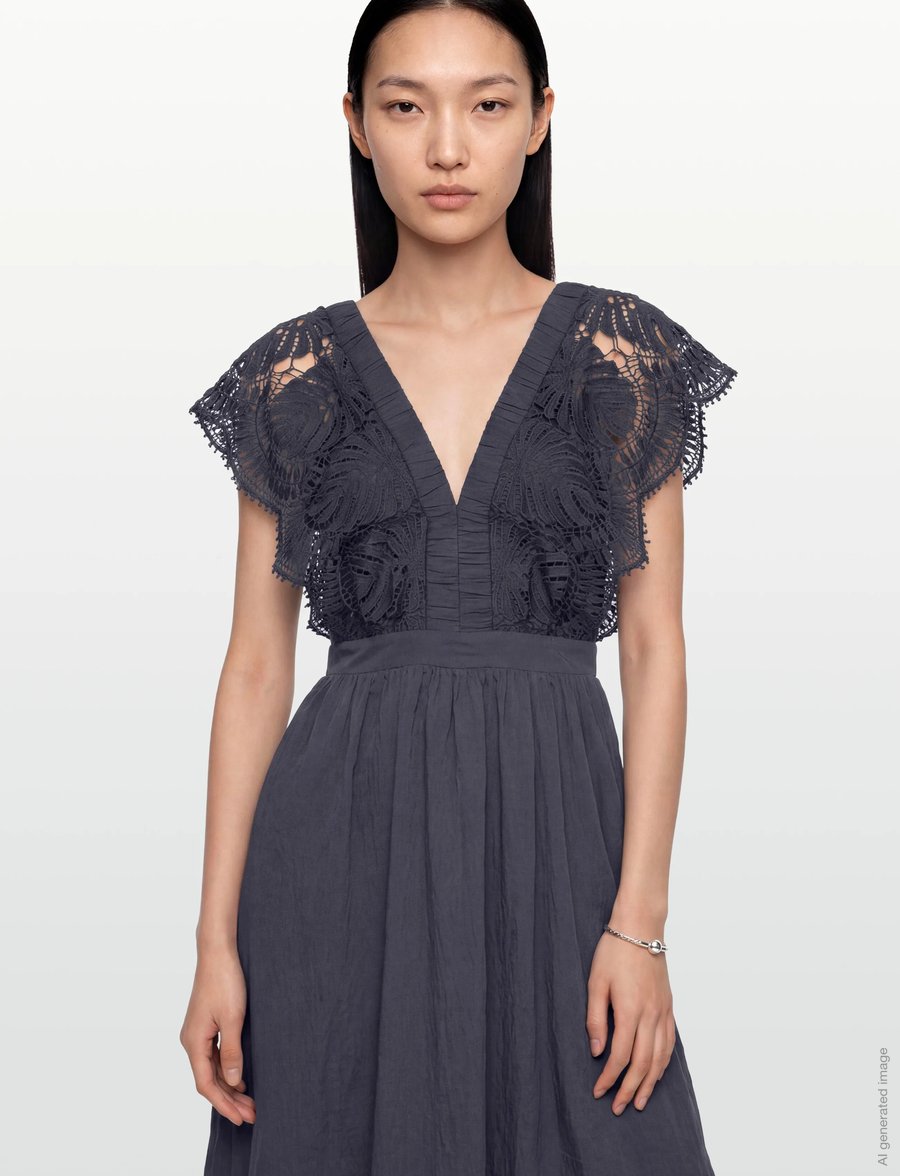 Copenhagen Muse - CMCOLE-DRESS - robes de dentelle - india ink - 3