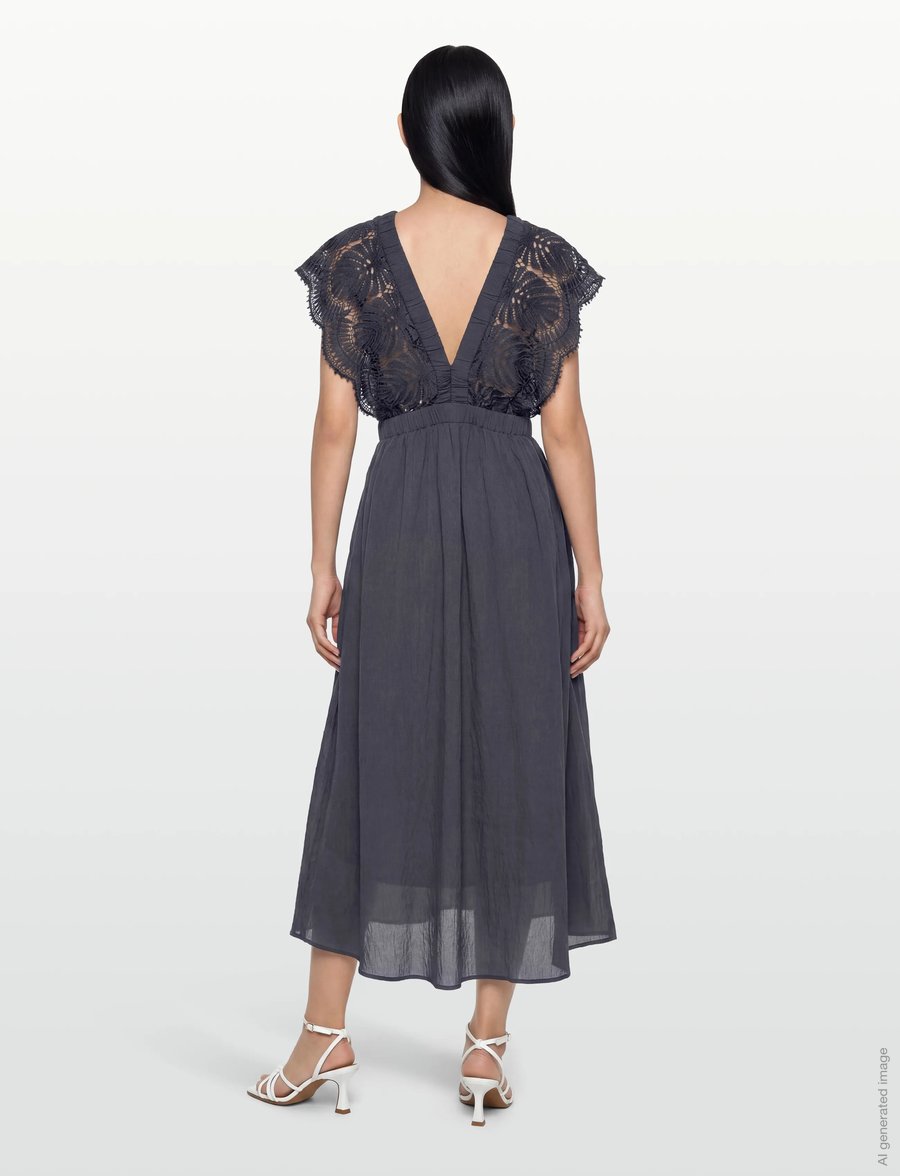 Copenhagen Muse - CMCOLE-DRESS - robes de dentelle - india ink - 4