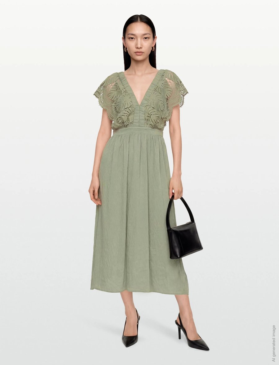 Copenhagen Muse - CMCOLE-DRESS - spitzenkleider - seagrass - 0