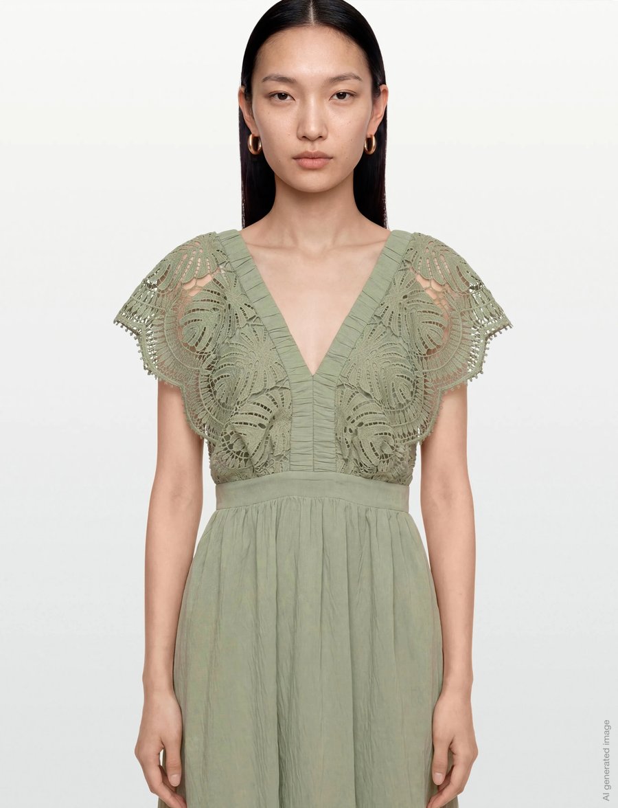 Copenhagen Muse - CMCOLE-DRESS - spitzenkleider - seagrass - 3