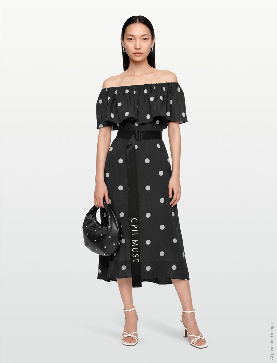 Copenhagen Muse - CMFIE-DRESS - sommerkleider - black w. jet stream - 0