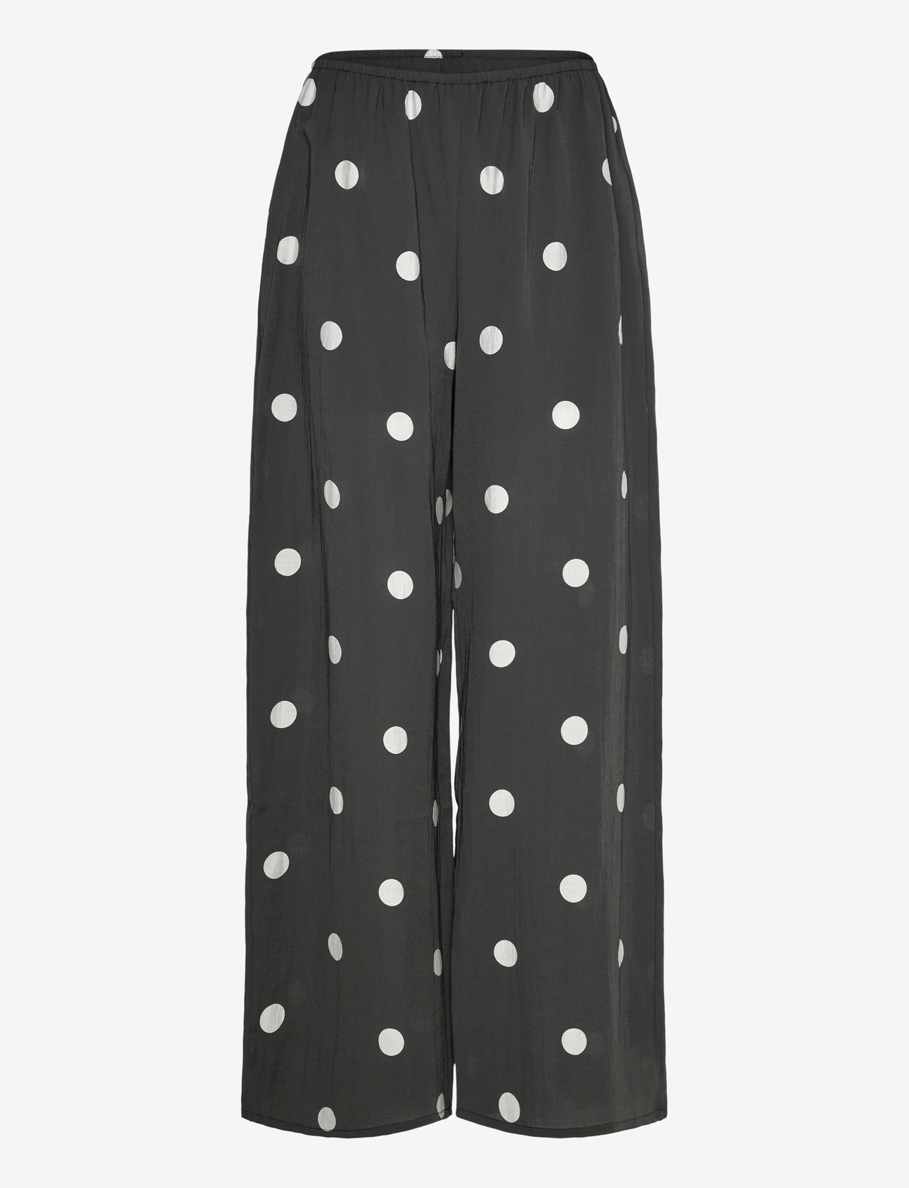 Copenhagen Muse - CMFIE-PANTS - laia säärega püksid - black w. jet stream - 1