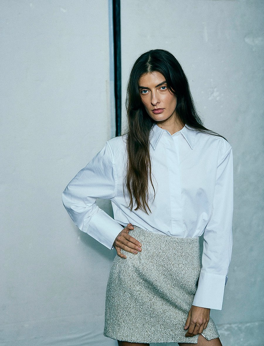Copenhagen Muse - CMBUCCO-SKIRT - short skirts - jet stream mel. - 3