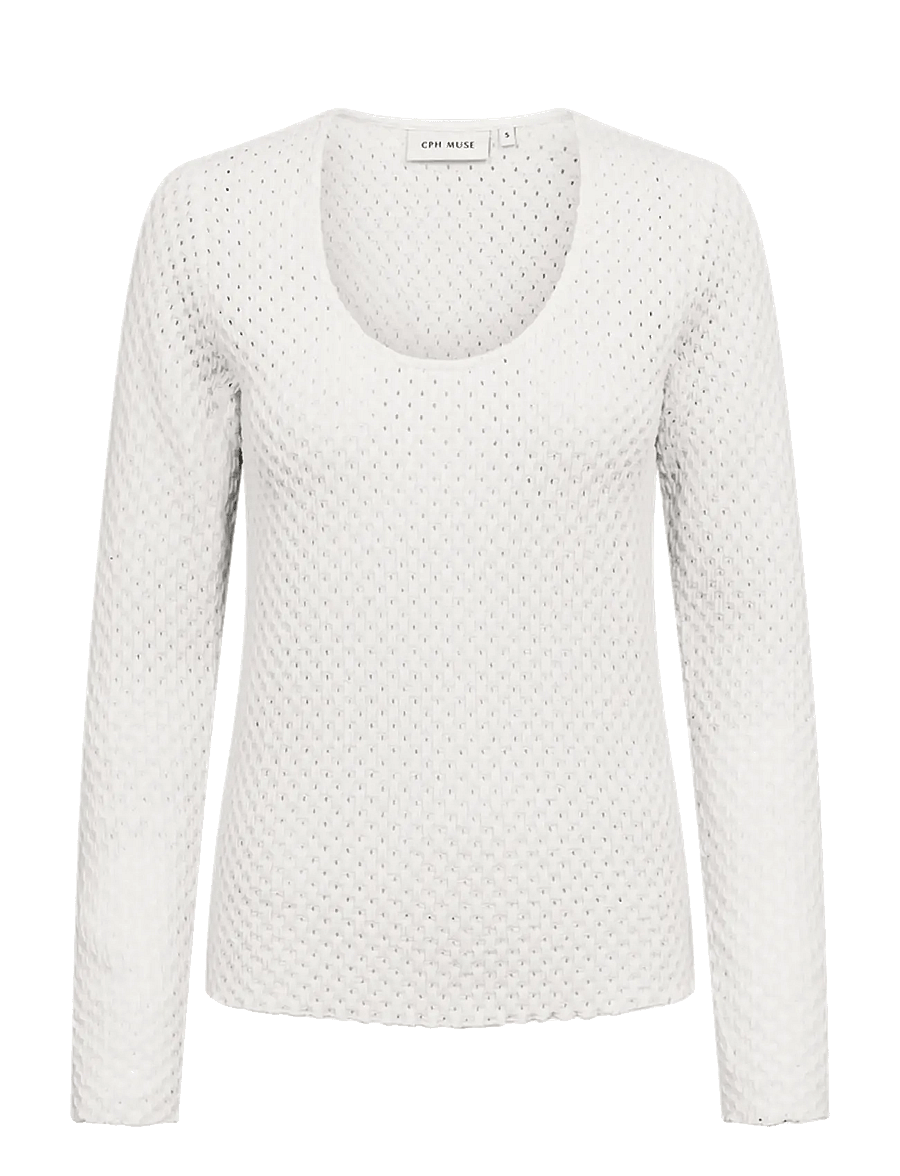 Copenhagen Muse - CMBOBBIE-BLOUSE - long sleeved blouses - jet stream - 0