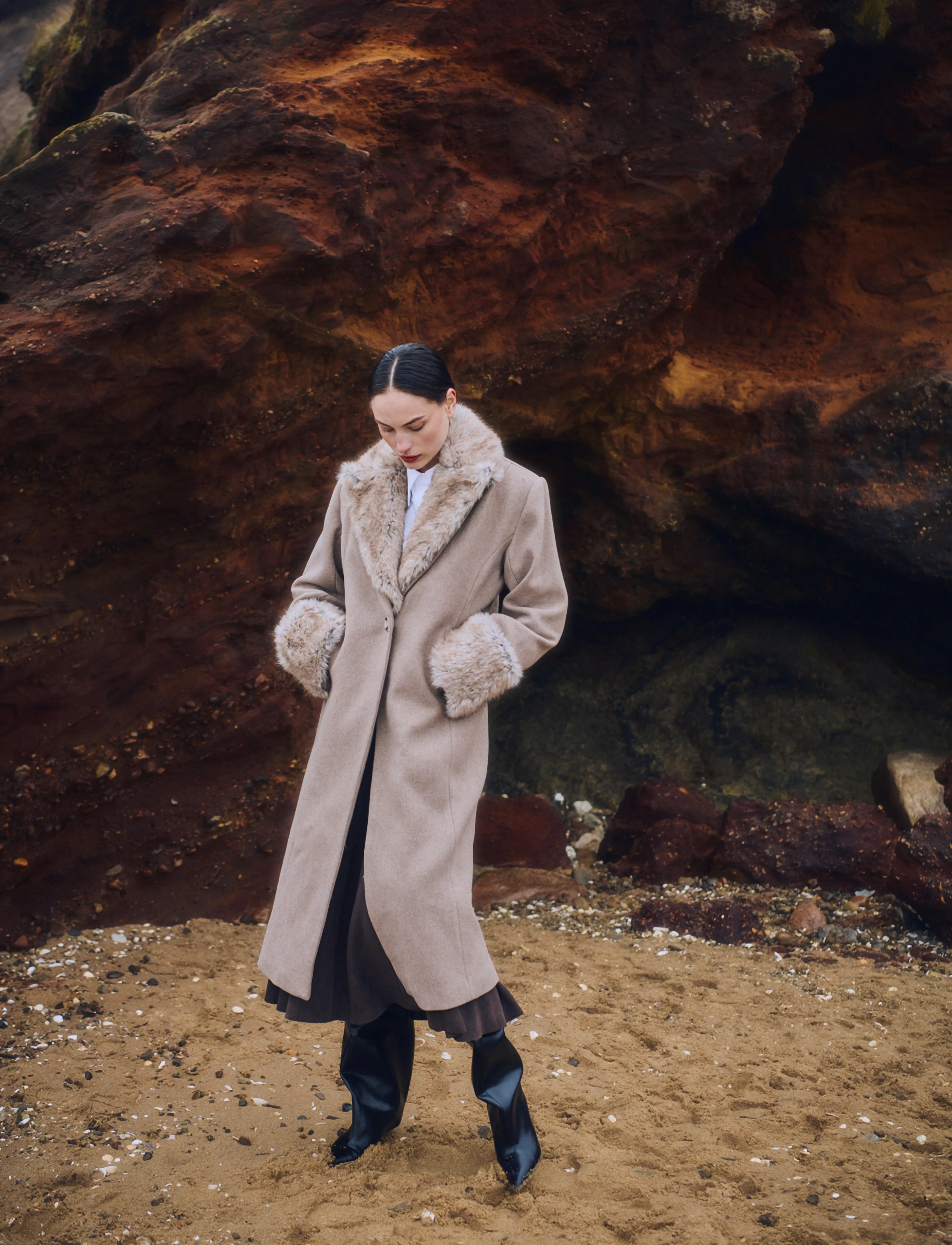Copenhagen Muse - CMABIGAIL-COAT - winter jackets - winter twig melange - 3