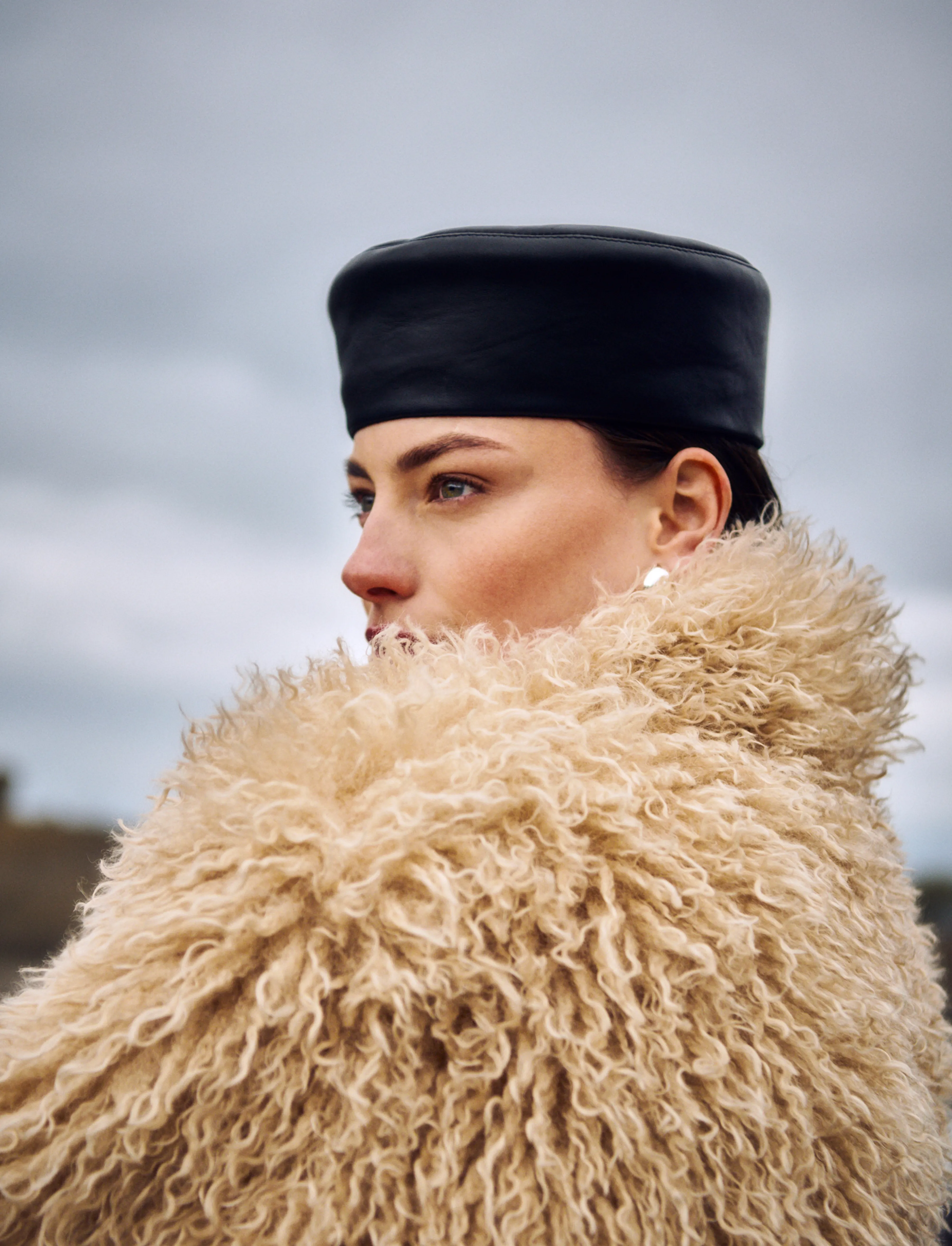 Copenhagen Muse - CMFURLY-COAT - fuskpäls - jet stream mel. - 5