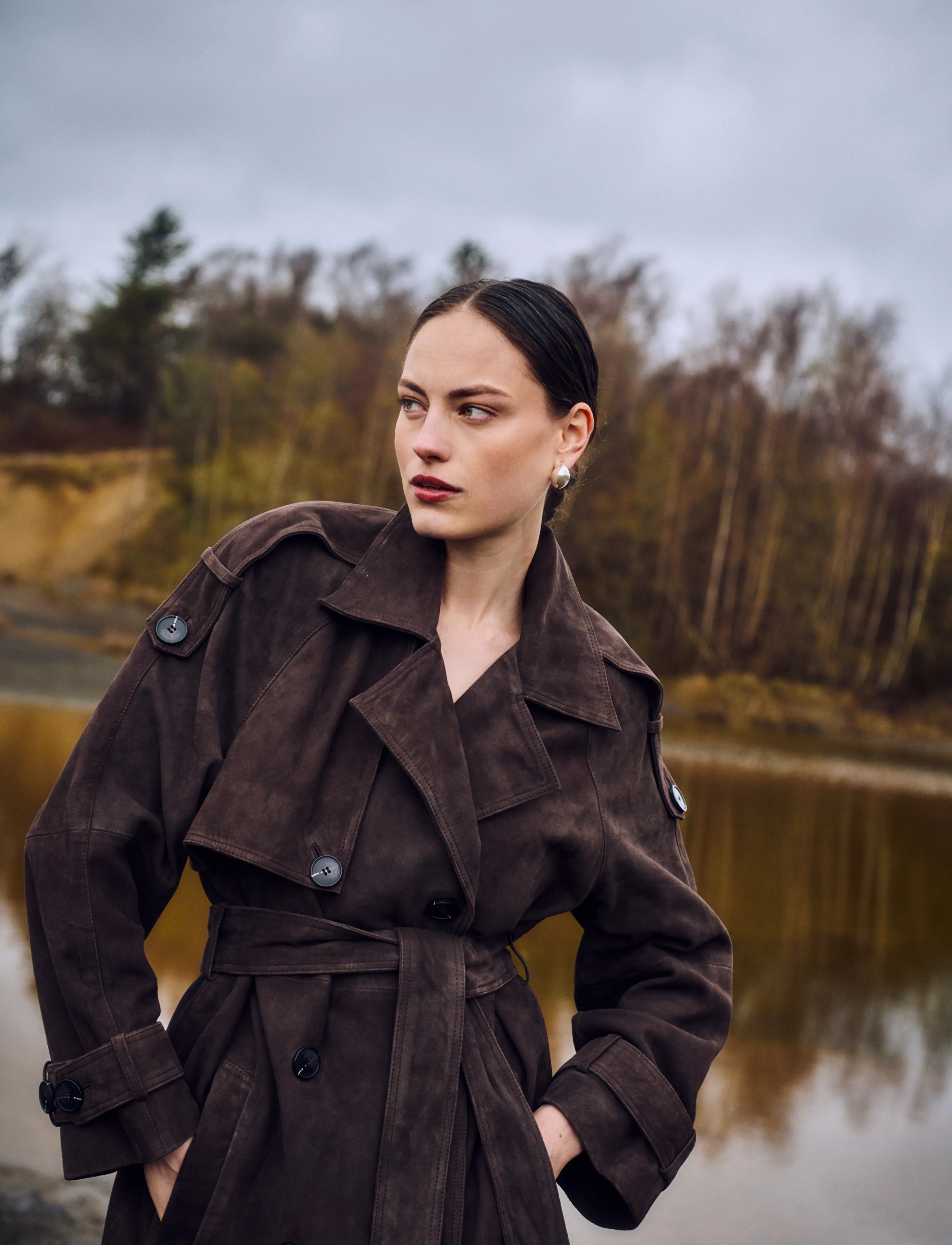 Copenhagen Muse - CMSKILAR-COAT - trenchcoats - mulch - 3
