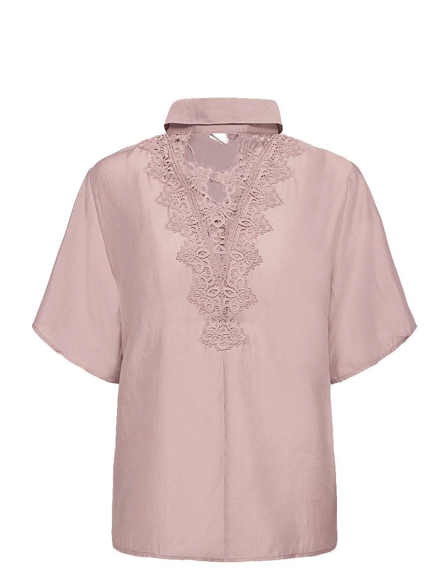 Copenhagen Muse - CMMOLLY-SHIRT - kurzärmlige hemden - woodrose - 1