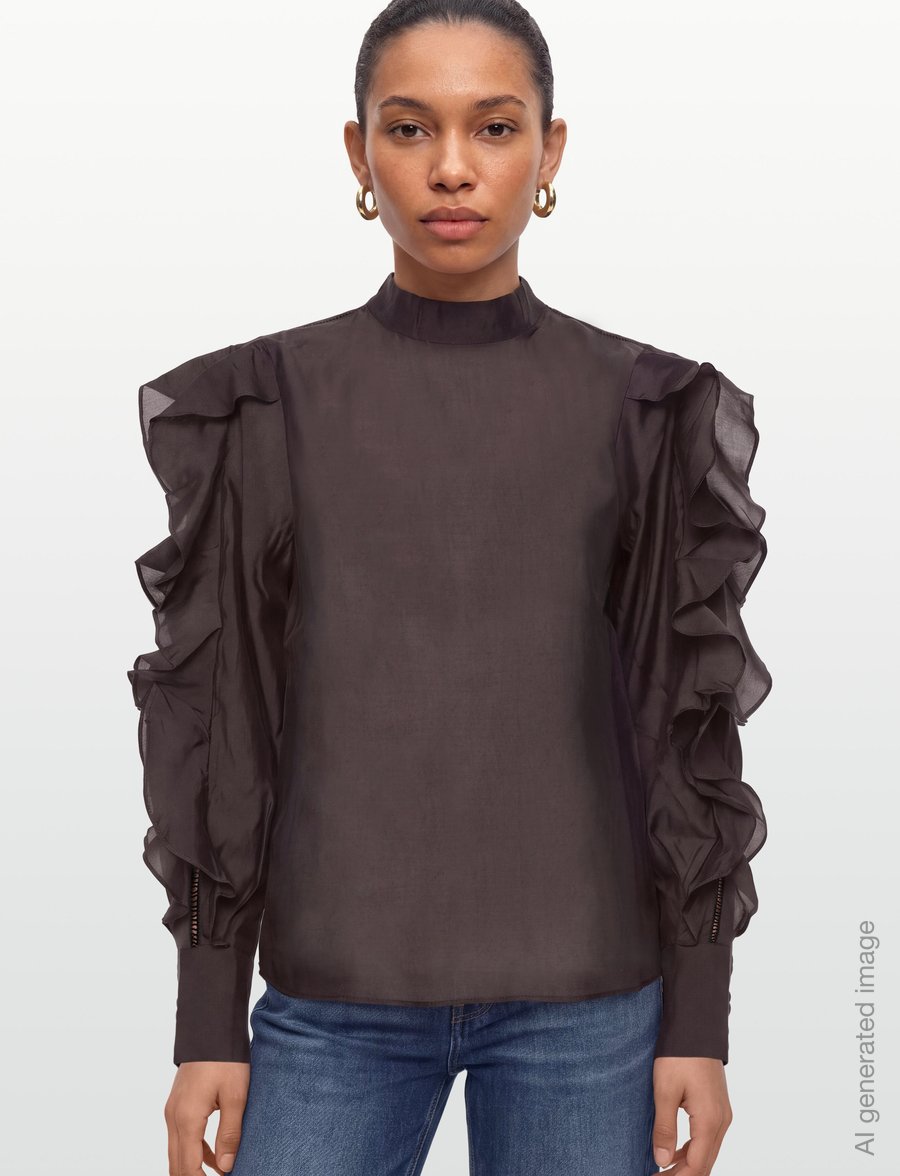 Copenhagen Muse - CMMOLLY-BLOUSE - långärmade blusar - mulch - 3