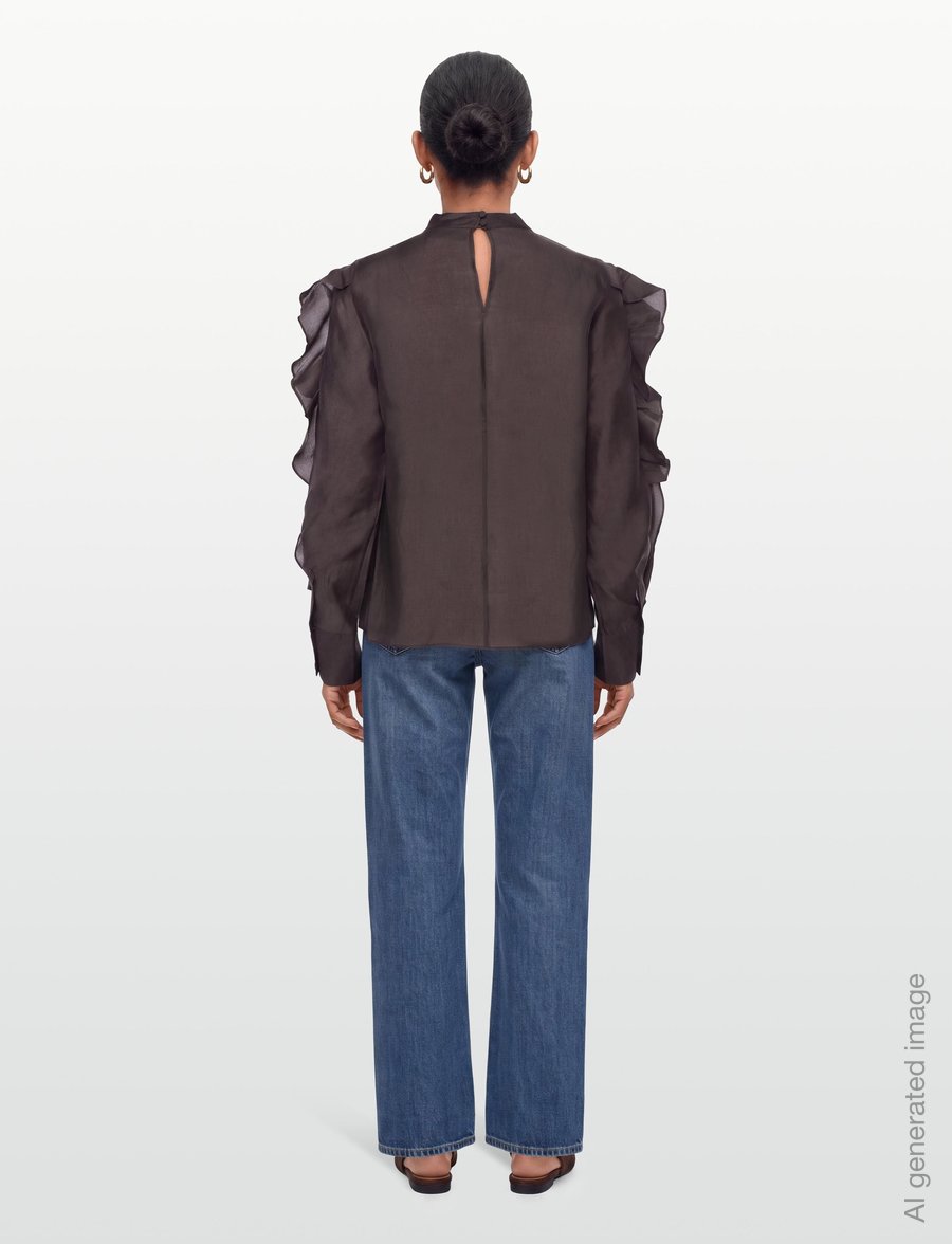Copenhagen Muse - CMMOLLY-BLOUSE - långärmade blusar - mulch - 4