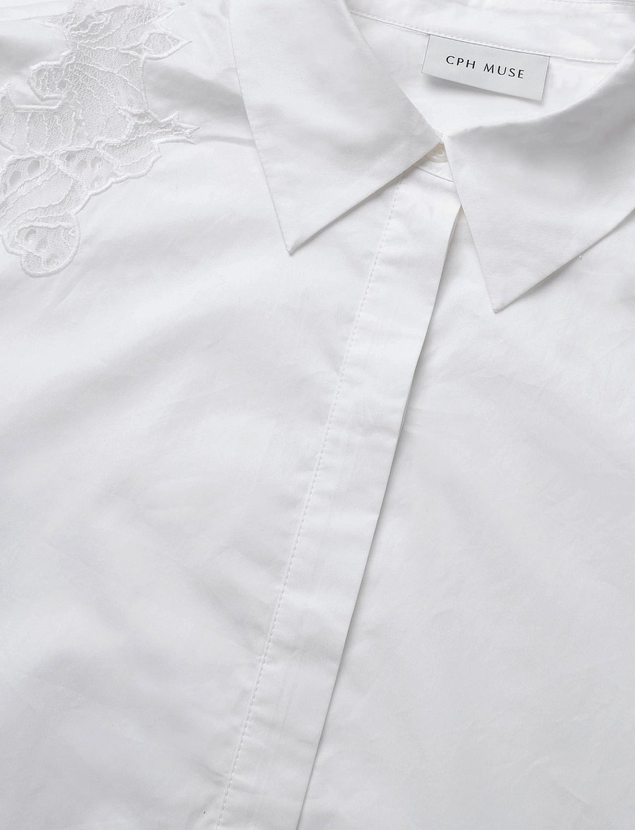 Copenhagen Muse - CMSHIRLEY-SHIRT - langärmlige hemden - bright white - 4