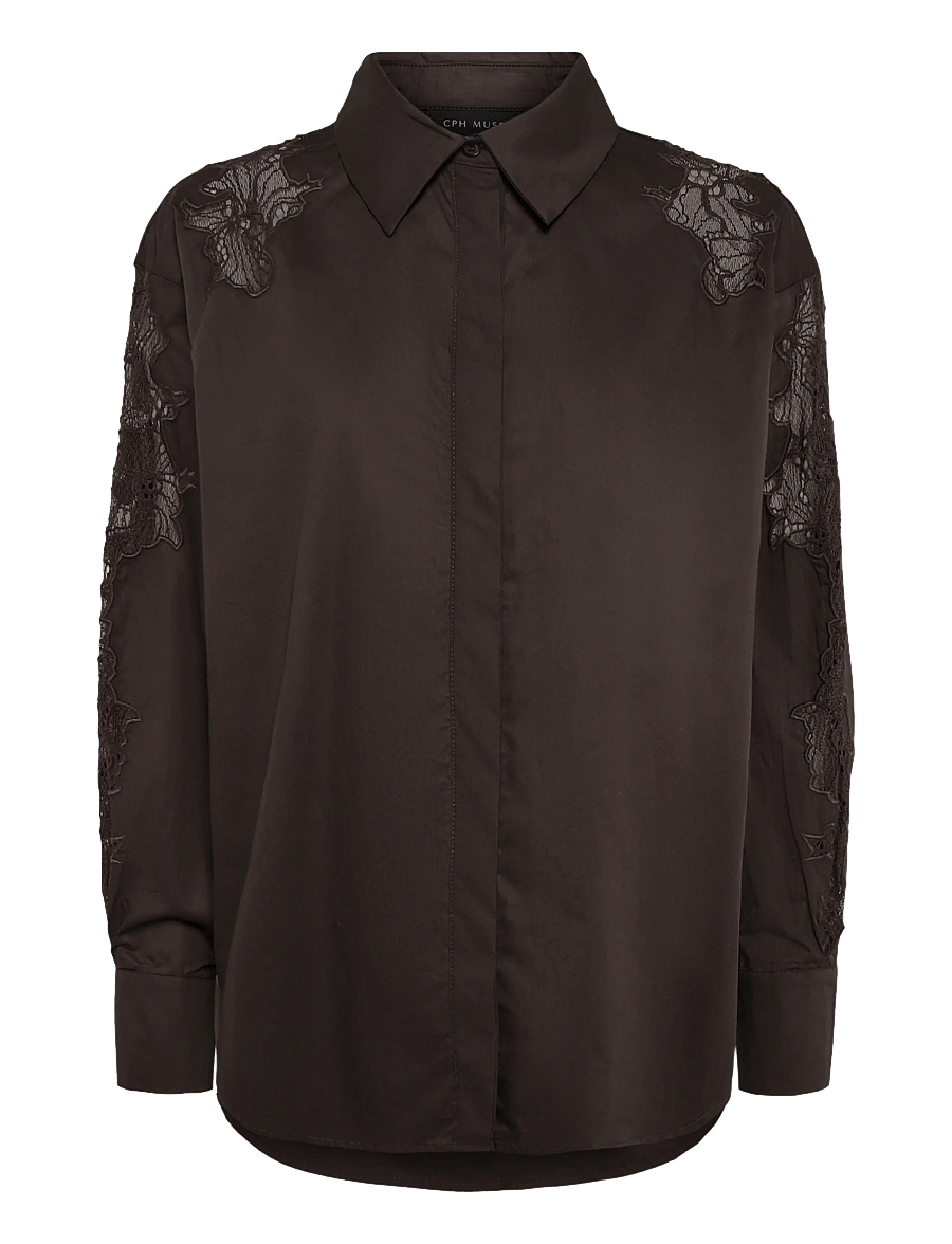 Copenhagen Muse - CMSHIRLEY-SHIRT - pikkade varrukatega särgid - mulch - 0