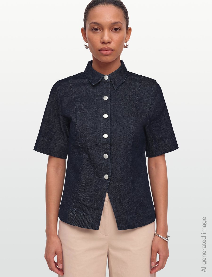 Copenhagen Muse - CMANNAIS-SHIRT - jeansblouses - dark blue denim - 3
