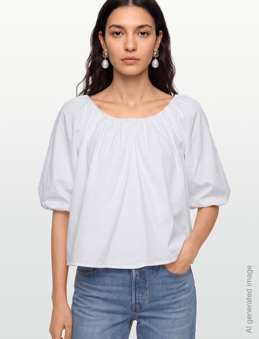 Copenhagen Muse - CMSHIRLEY-BLOUSE - kurzärmelige blusen - bright white - 3