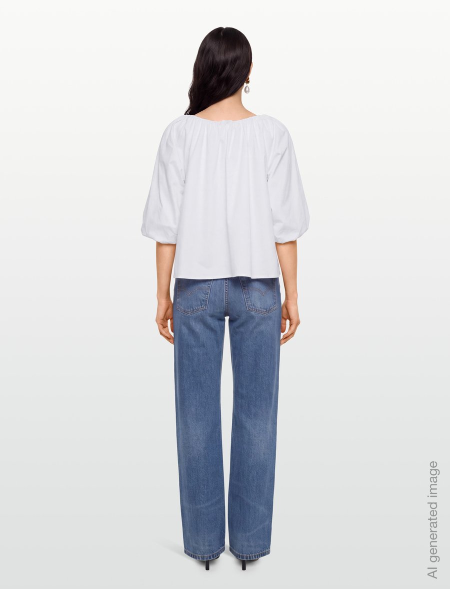 Copenhagen Muse - CMSHIRLEY-BLOUSE - kurzärmelige blusen - bright white - 4