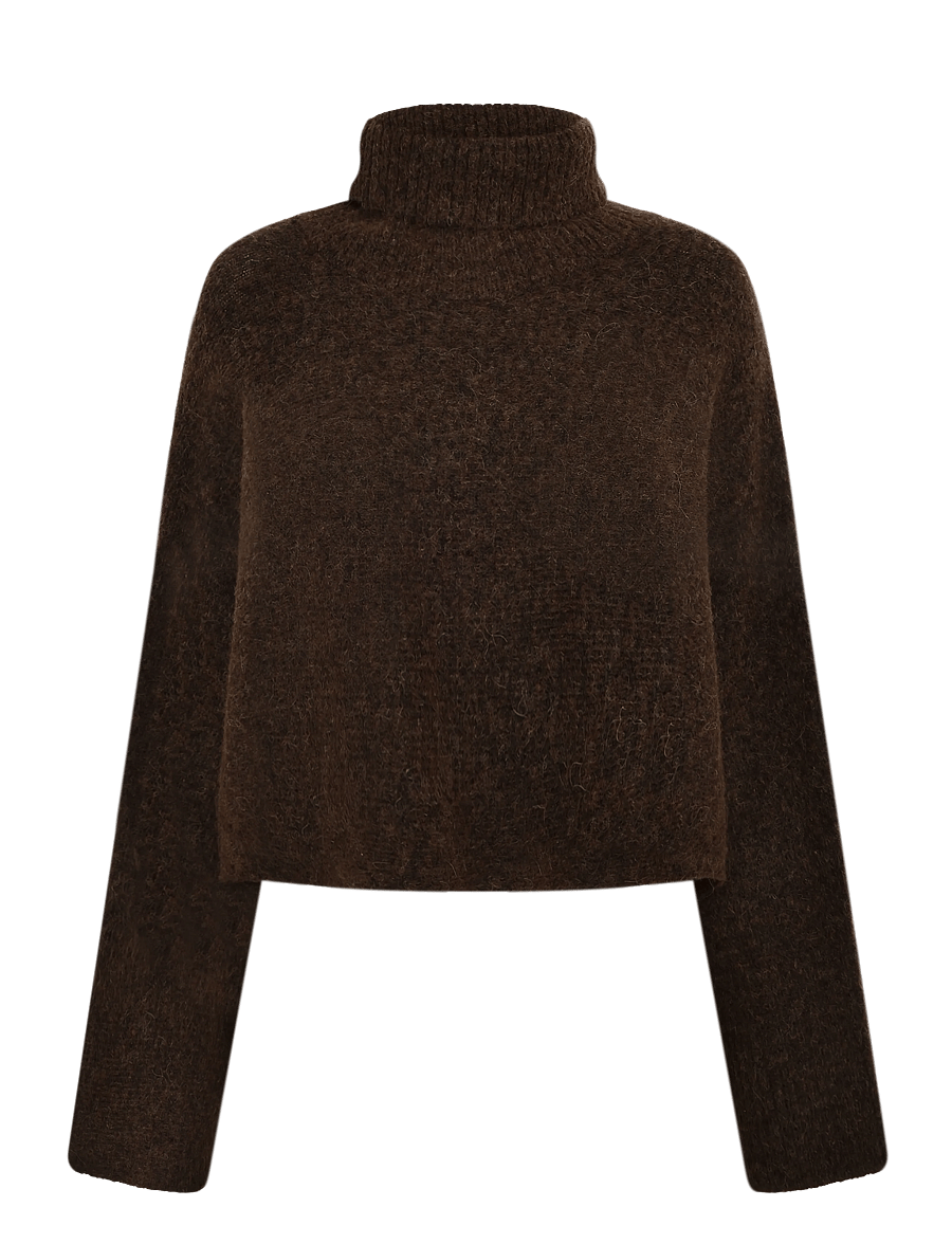 Copenhagen Muse - CMRYLIA-PULLOVER - crop tops - mulch - 1