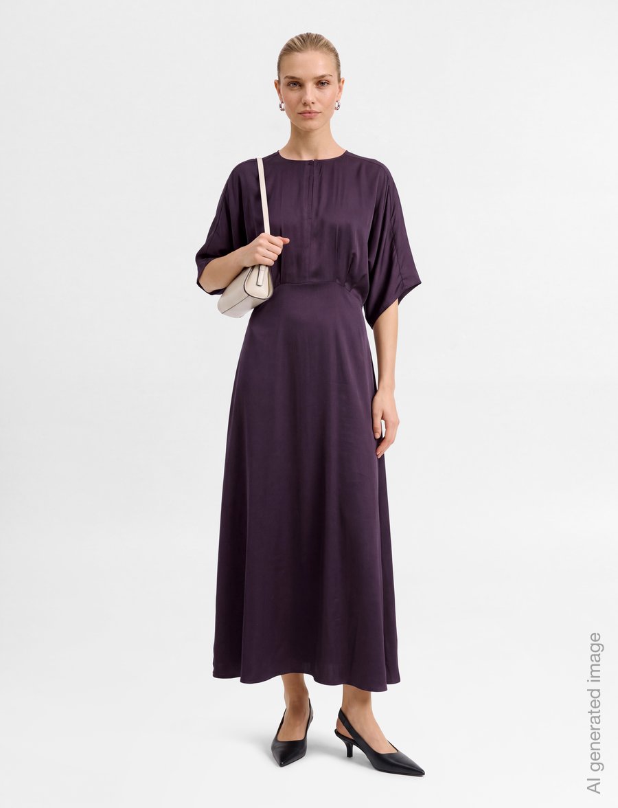 Copenhagen Muse - CMVERA-DRESS - midi kjoler - plum perfect 19-3316 - 0