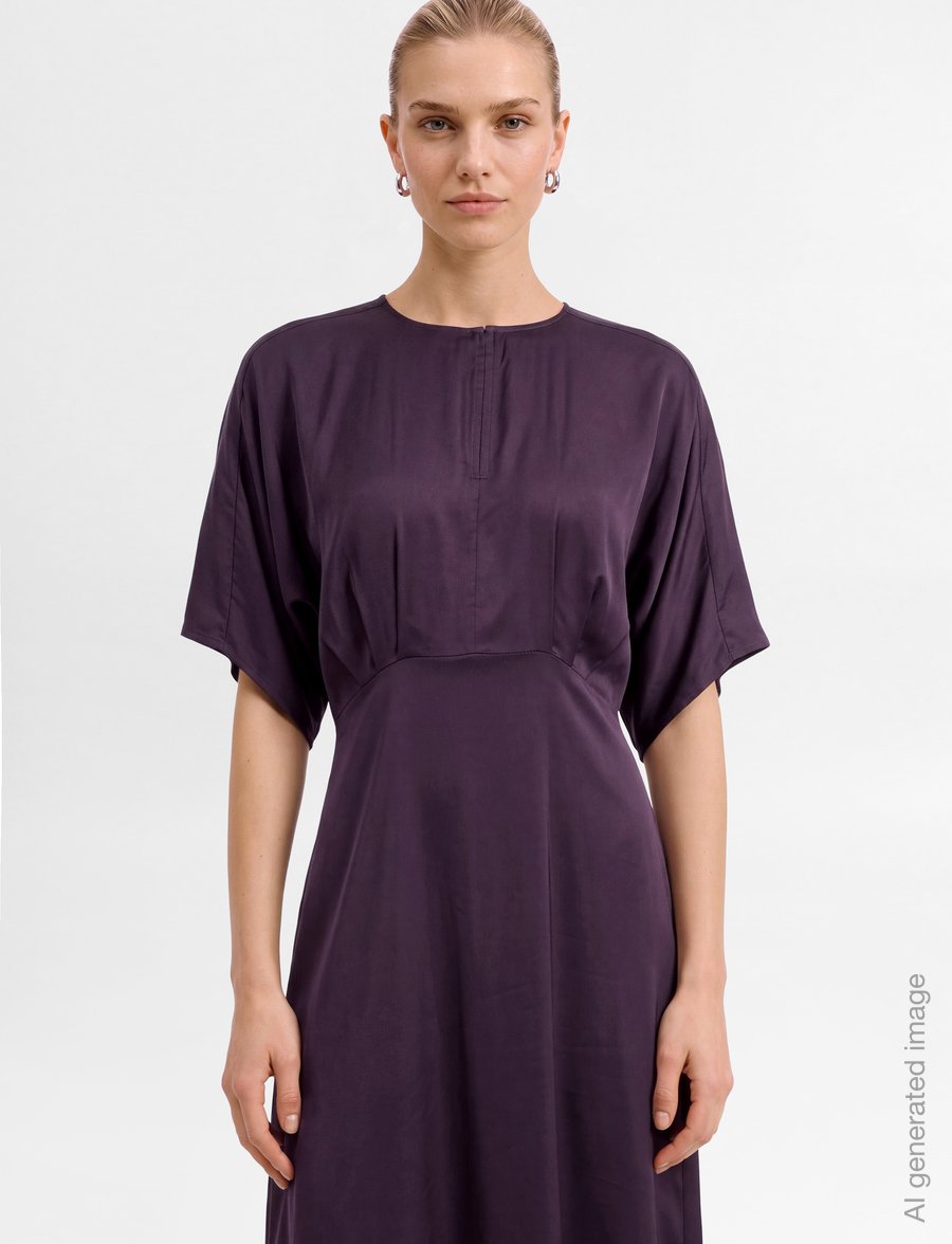 Copenhagen Muse - CMVERA-DRESS - midi kjoler - plum perfect 19-3316 - 3