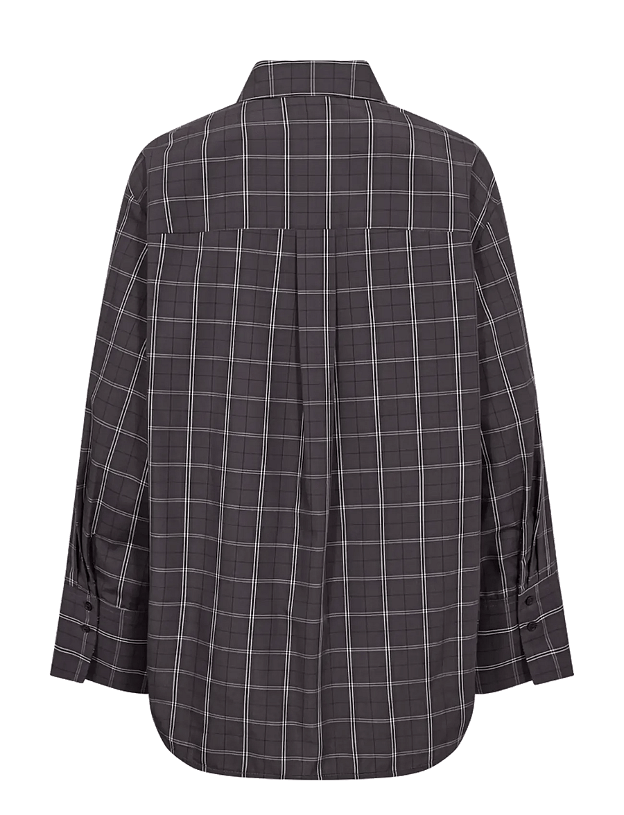 Copenhagen Muse - CMAURORA-SHIRT - gray pinstripe w. black - 2