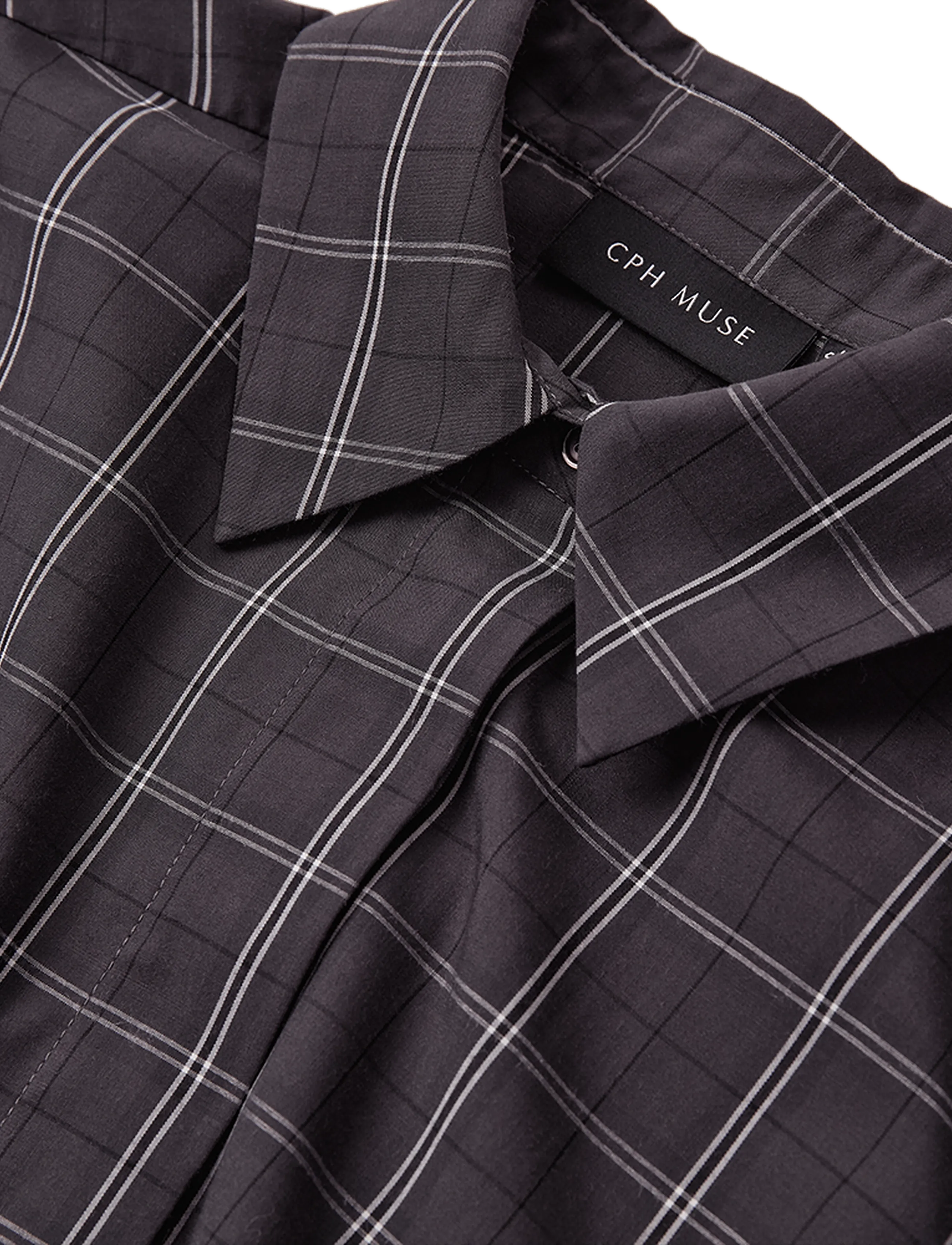 Copenhagen Muse - CMAURORA-SHIRT - gray pinstripe w. black - 4