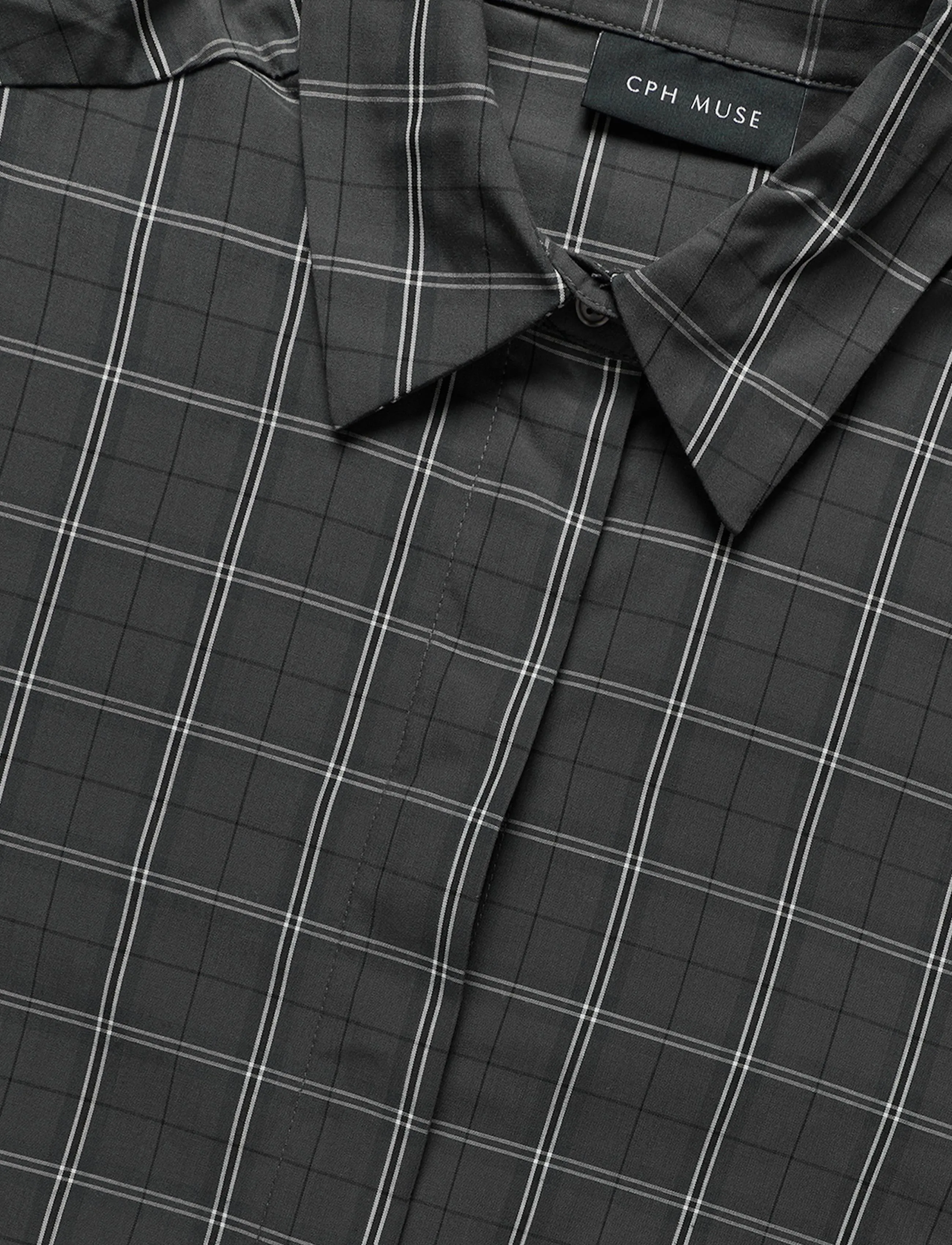Copenhagen Muse - CMAURORA-SHIRT - pikkade varrukatega särgid - gray pinstripe w. black - 4