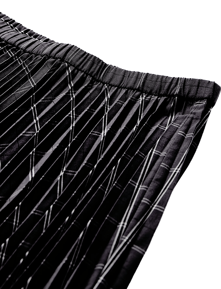 Copenhagen Muse - CMAURORA-SKIRT - gray pinstripe w. black - 4