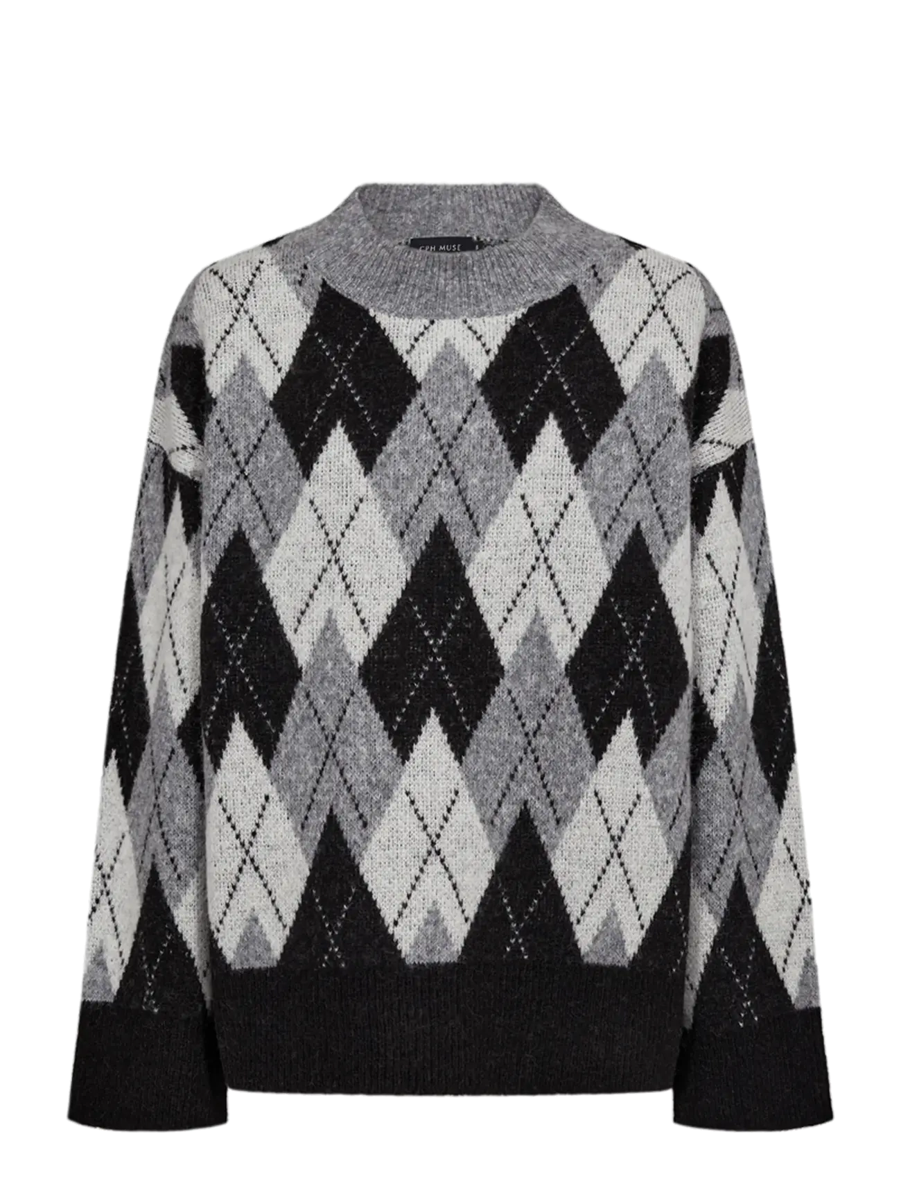 Copenhagen Muse CMARGY-PULLOVER - Strik - DECEMBER SKY W. JET STREAM / grey
