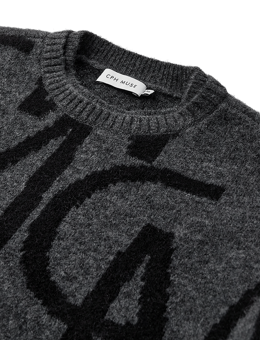 Copenhagen Muse - CMIBRA-PULLOVER - pullover - black w. gray pinstripe - 2