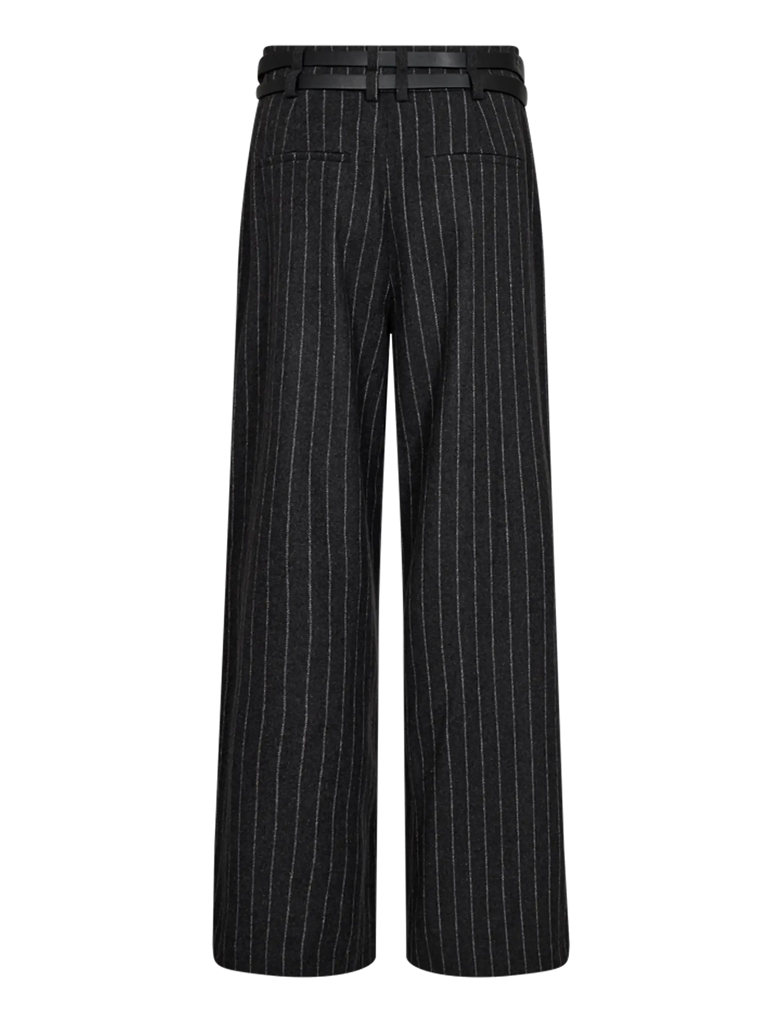 Copenhagen Muse - CMCATHARINA-PANTS - hosen mit weitem bein - grey pin. mel w. jet stream - 2