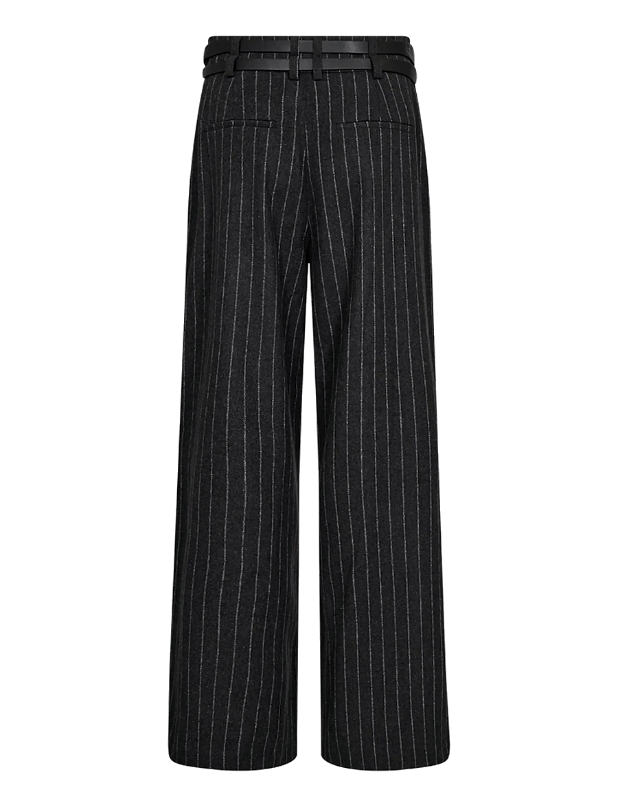 Copenhagen Muse - CMCATHARINA-PANTS - hosen mit weitem bein - grey pin. mel w. jet stream - 2