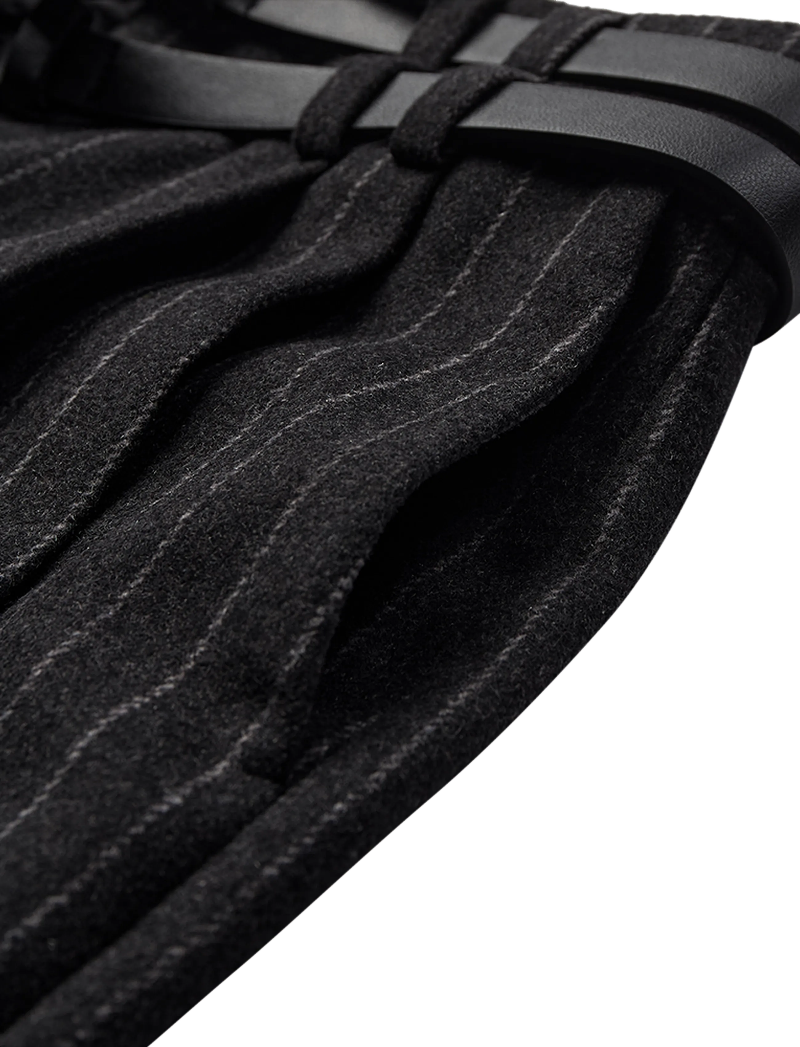 Copenhagen Muse - CMCATHARINA-PANTS - hosen mit weitem bein - grey pin. mel w. jet stream - 4