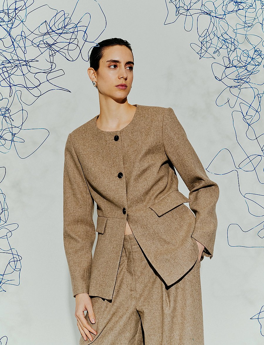 Copenhagen Muse - CMIVEE-BLAZER - enkeltradede blazere - winter twig melange - 3