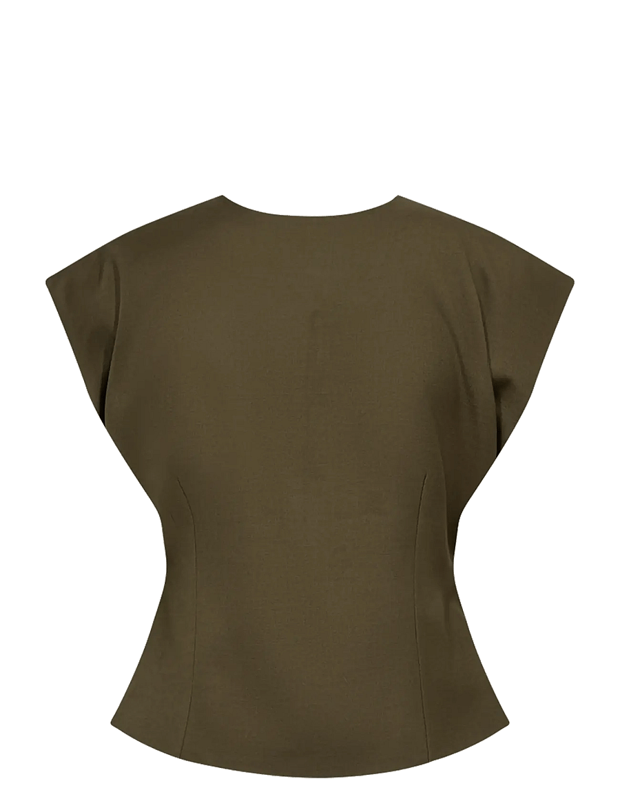 Copenhagen Muse - CMTENNA-WAISTCOAT - westen - ivy green melange - 1
