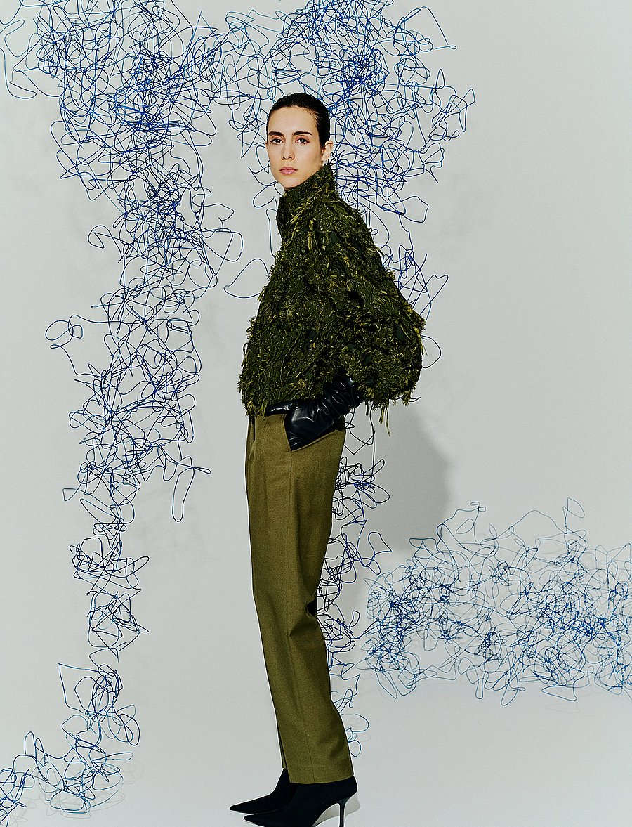 Copenhagen Muse - CMTENNA-PANTS - kostymbyxor - ivy green melange - 0